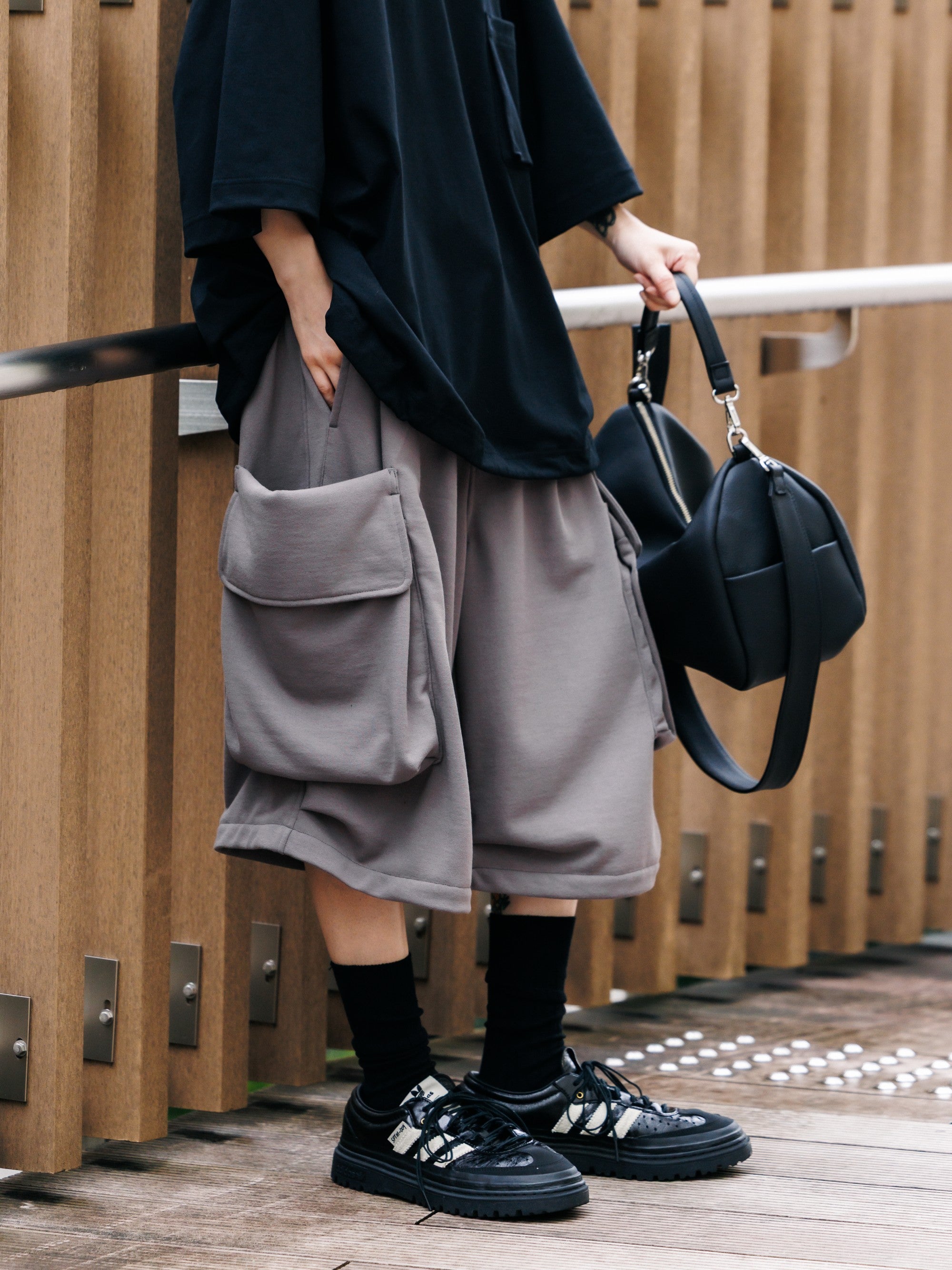 【7.15 WED 20:00- IN STOCK】CITY MILITARY SWEAT HALF PANTS 001 (GRAPHITE TAUPE)