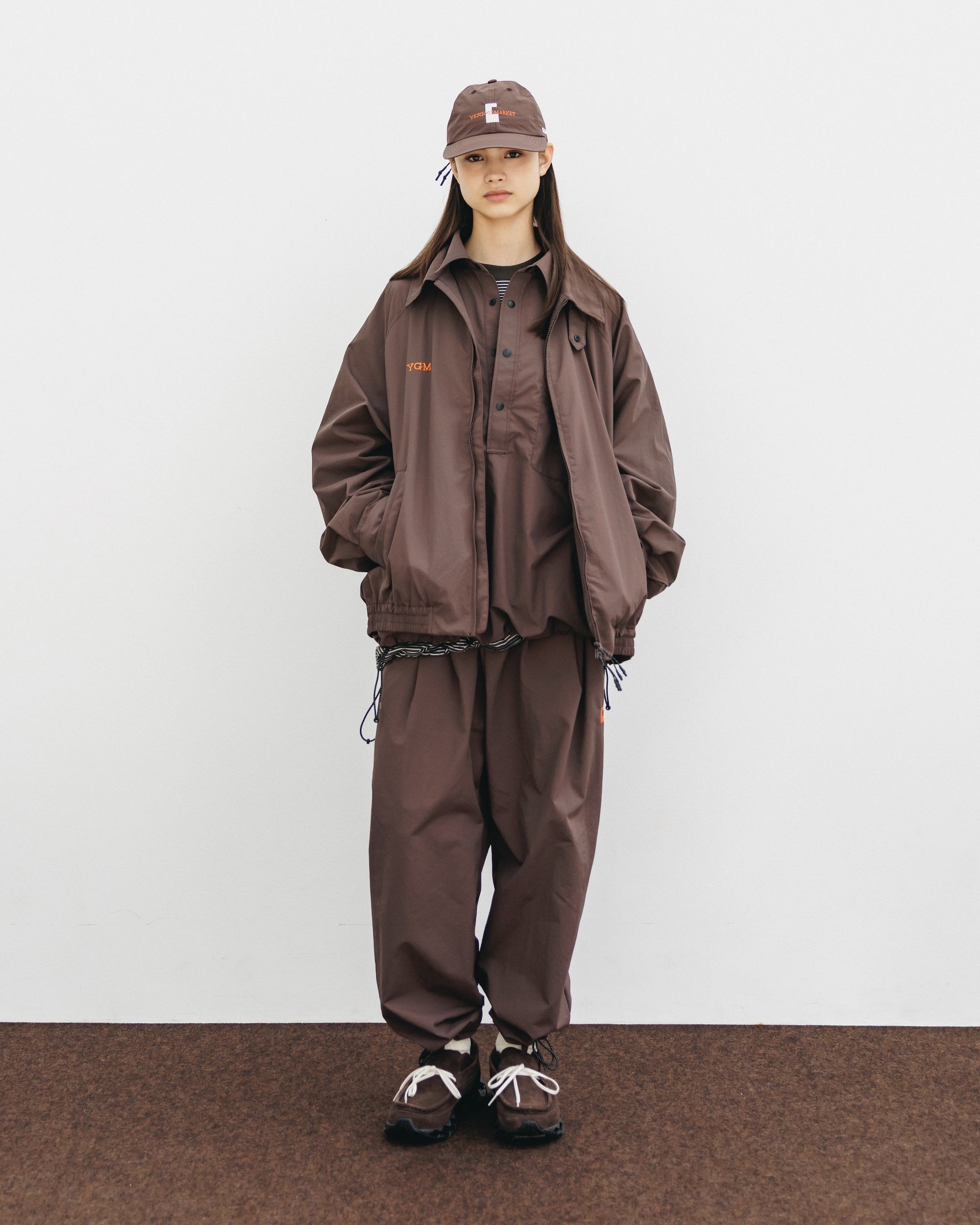 【10.15 WED 20:00- IN STOCK】WATER REPELLENT NYLON CITY UNIFORM UTILITY JACKET FOR YGM (BROWN×ORANGE)