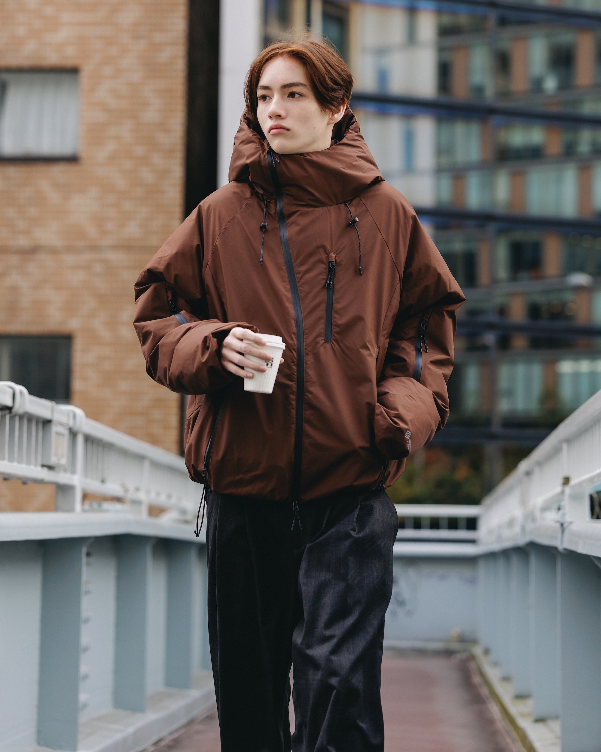 【12.20 SAT 20:00- IN STOCK】+phenix WINDSTOPPER® by GORE-TEX LABS CITY PUFFER JACKET (CHOCOLATE BROWN)