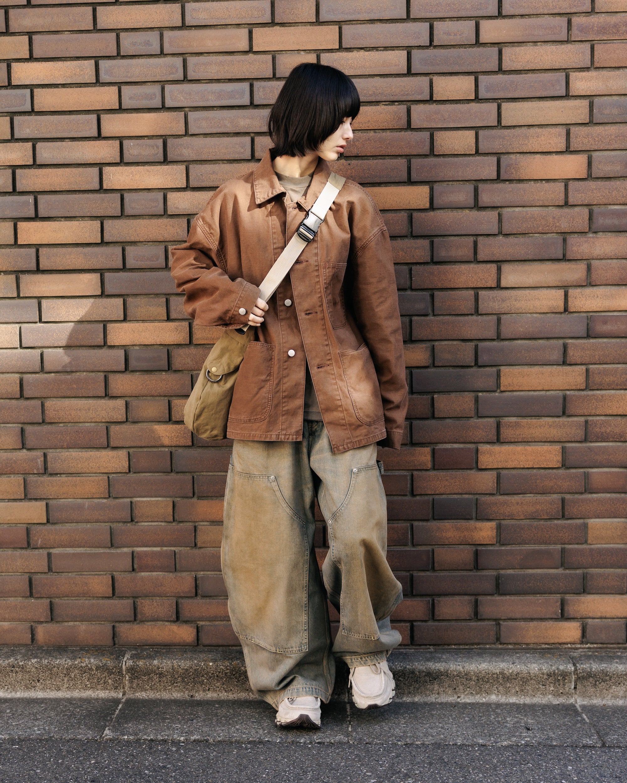 【2.4 WED 20:00- IN STOCK】VINTAGE EFFECT P-41 JACKET (BROWN)