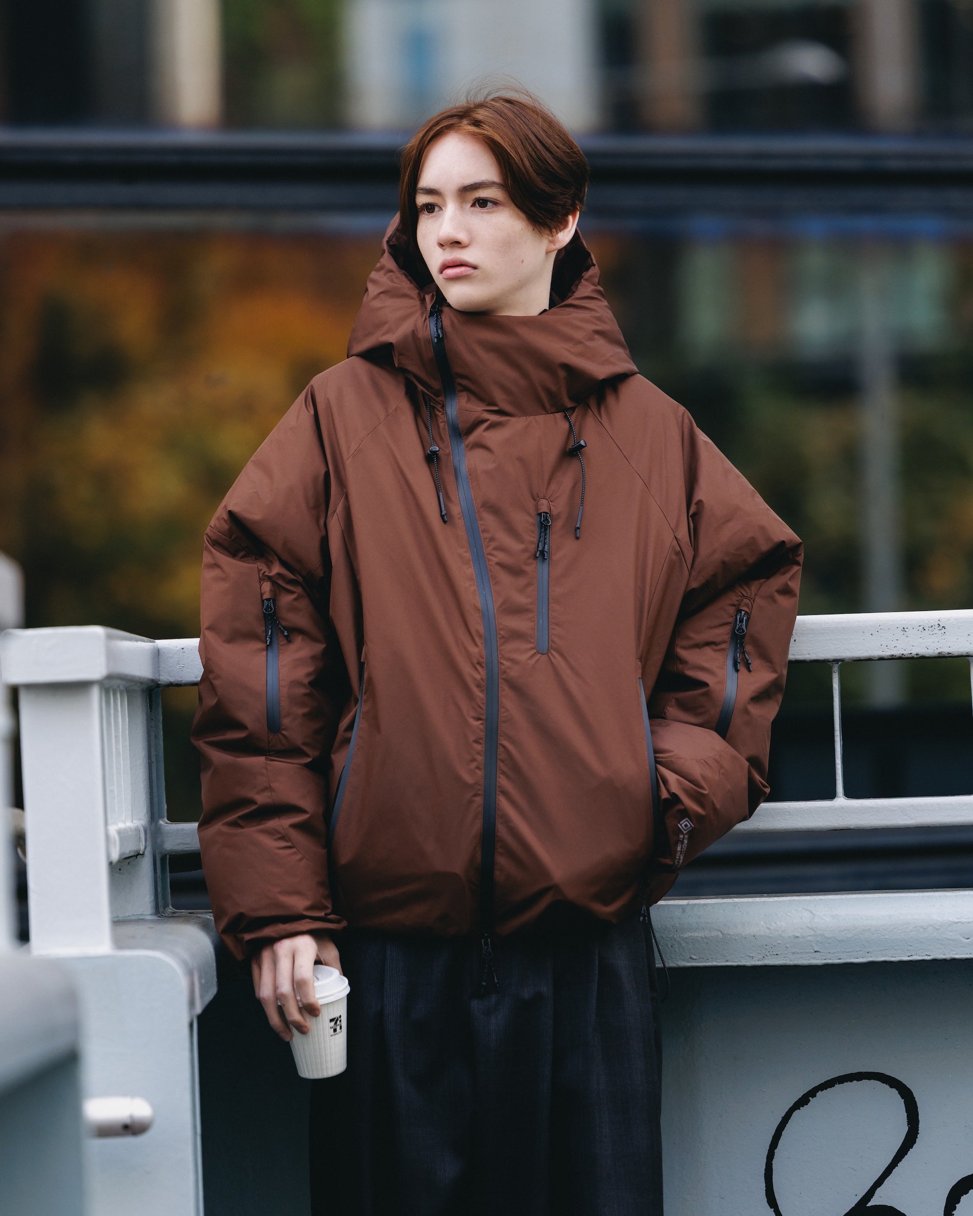 【12.20 SAT 20:00- IN STOCK】+phenix WINDSTOPPER® by GORE-TEX LABS CITY PUFFER JACKET (CHOCOLATE BROWN)