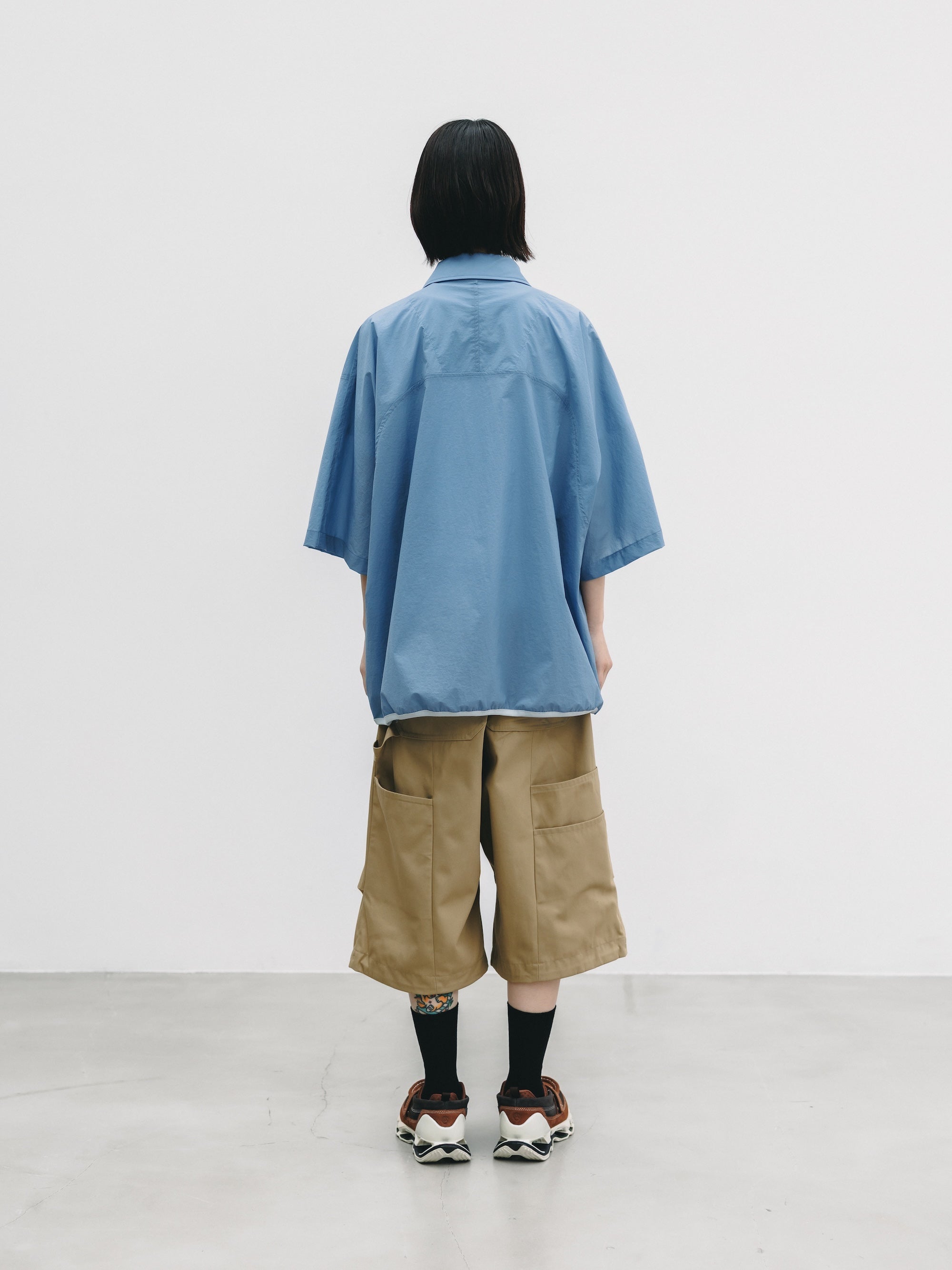 【6.20 SAT 20:00- IN STOCK】HALF ZIP TRAIL S/S SHIRT (SAX BLUE)