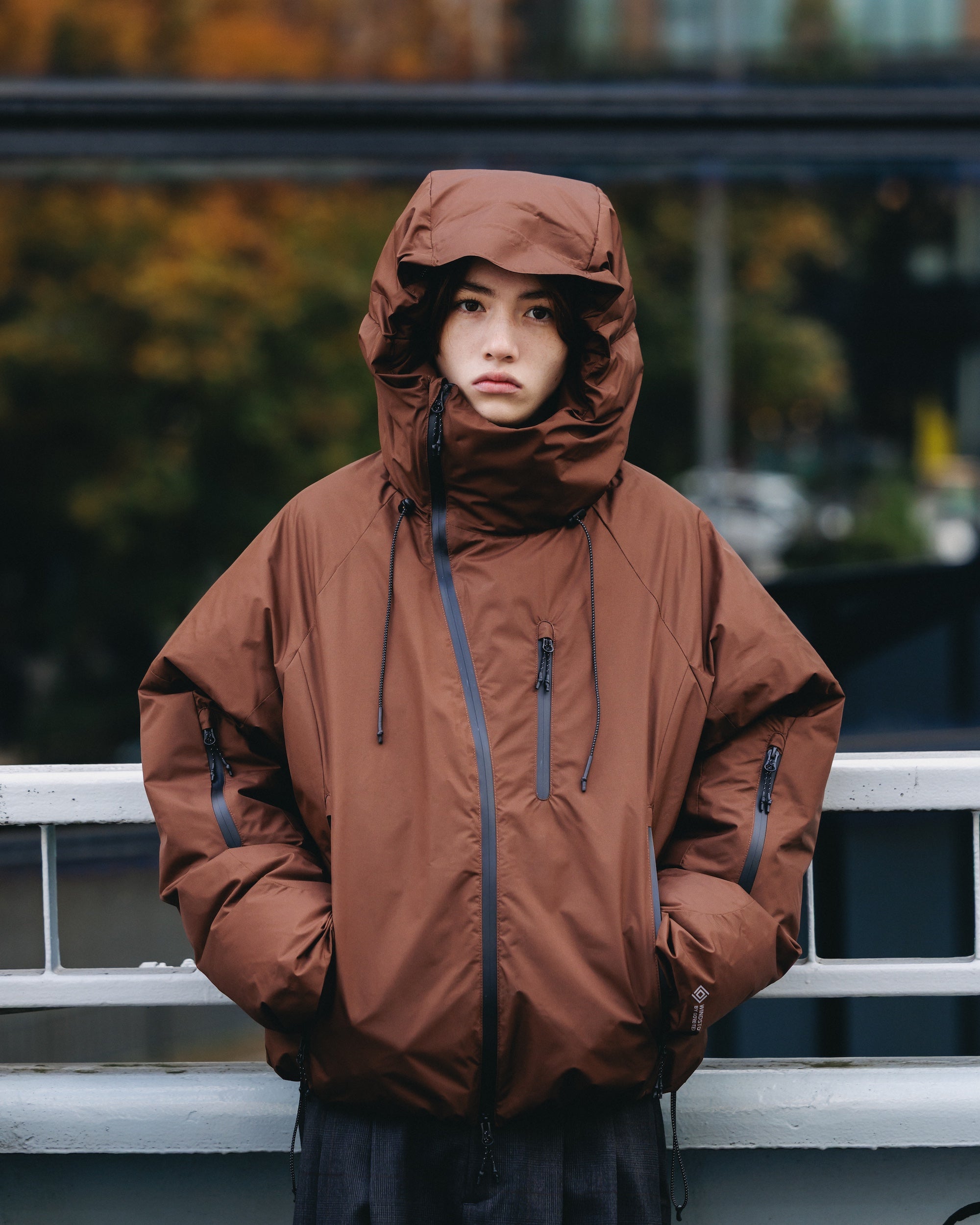 【12.20 SAT 20:00- IN STOCK】+phenix WINDSTOPPER® by GORE-TEX LABS CITY PUFFER JACKET (CHOCOLATE BROWN)