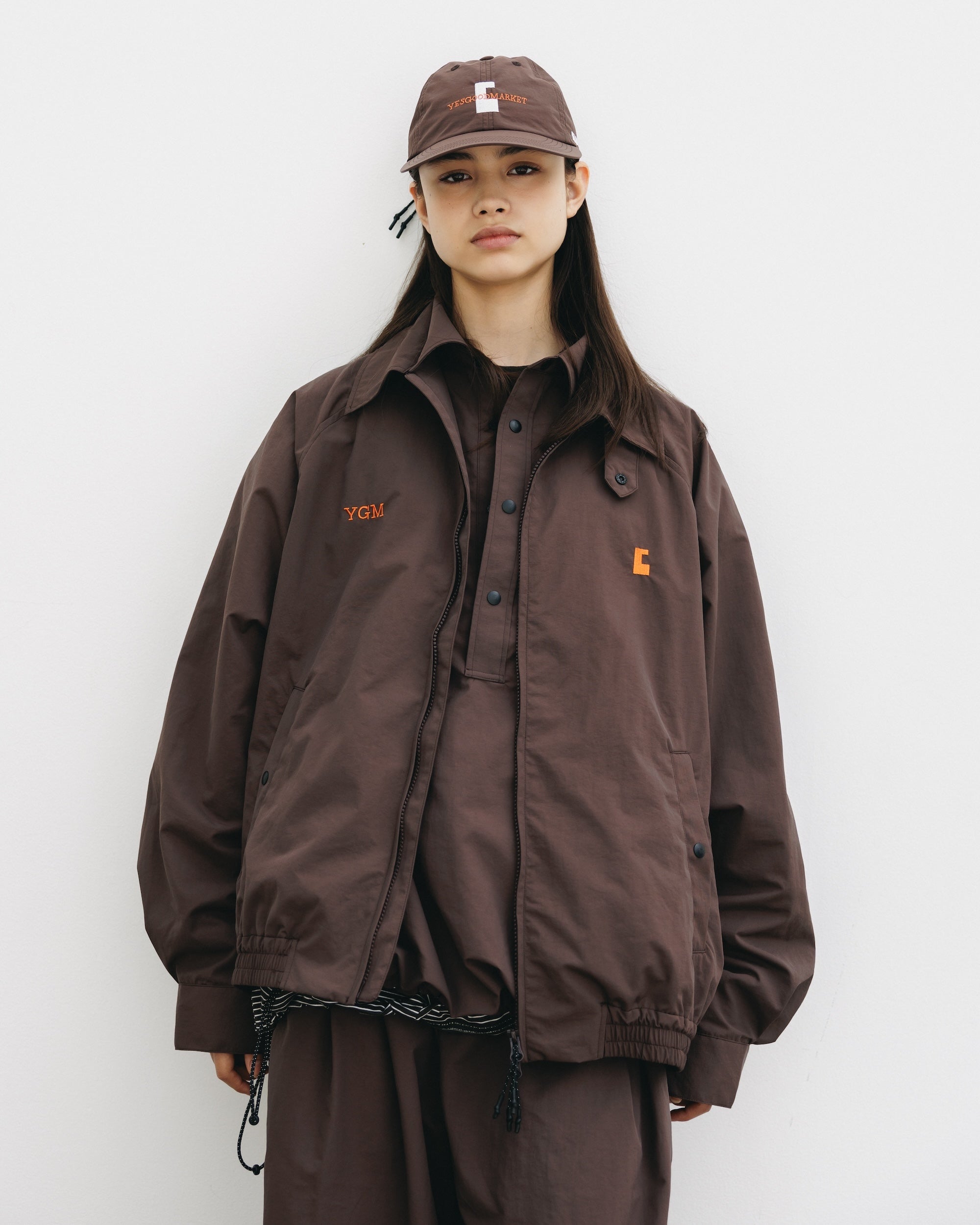 【10.15 WED 20:00- IN STOCK】WATER REPELLENT NYLON CITY UNIFORM UTILITY JACKET FOR YGM (BROWN×ORANGE)