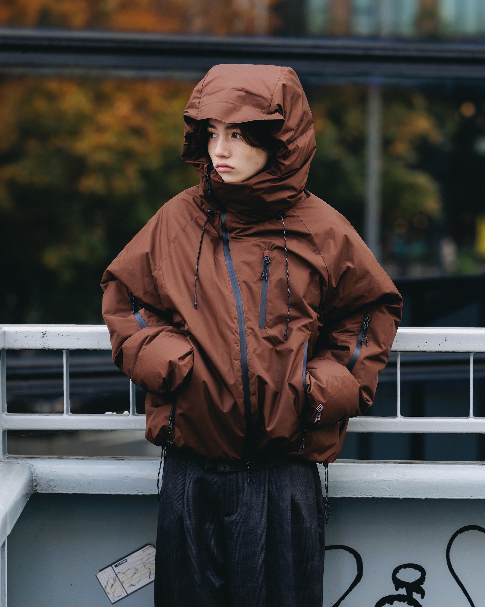 【12.20 SAT 20:00- IN STOCK】+phenix WINDSTOPPER® by GORE-TEX LABS CITY PUFFER JACKET (CHOCOLATE BROWN)