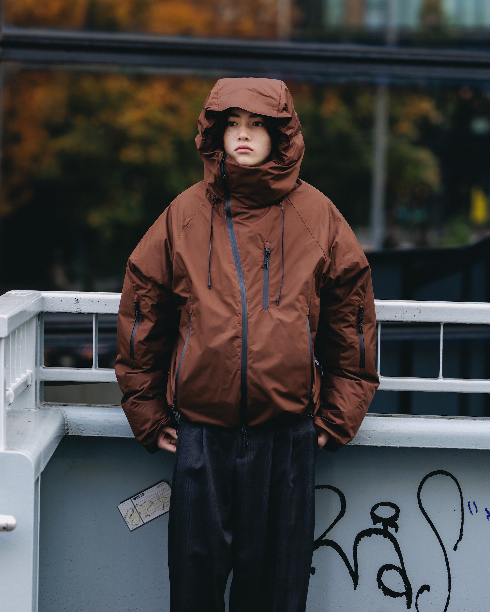 【12.20 SAT 20:00- IN STOCK】+phenix WINDSTOPPER® by GORE-TEX LABS CITY PUFFER JACKET (CHOCOLATE BROWN)