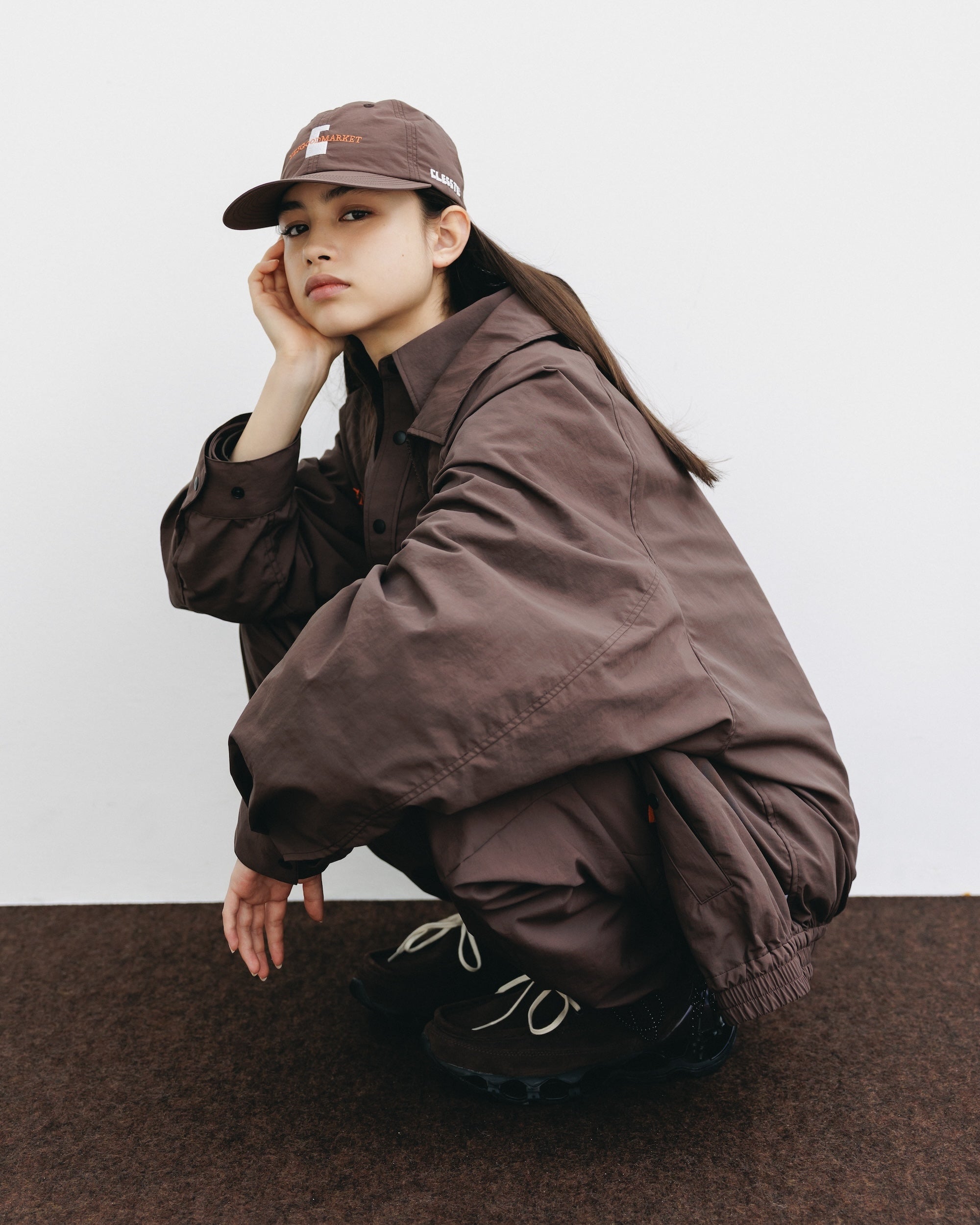 【10.15 WED 20:00- IN STOCK】WATER REPELLENT NYLON CITY UNIFORM UTILITY JACKET FOR YGM (BROWN×ORANGE)