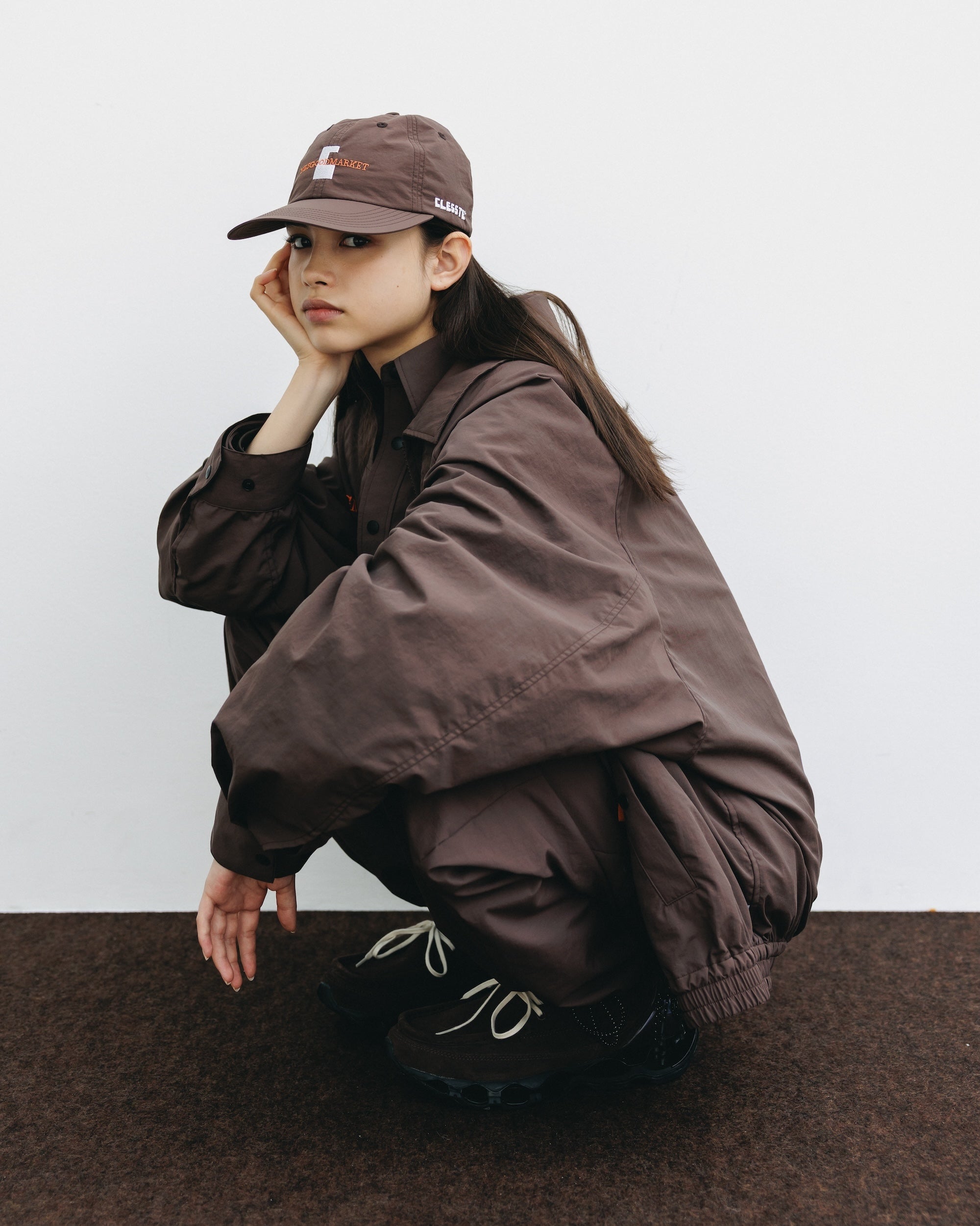 【10.15 WED 20:00- IN STOCK】WATER REPELLENT NYLON CITY UNIFORM UTILITY JACKET FOR YGM (BROWN×ORANGE)