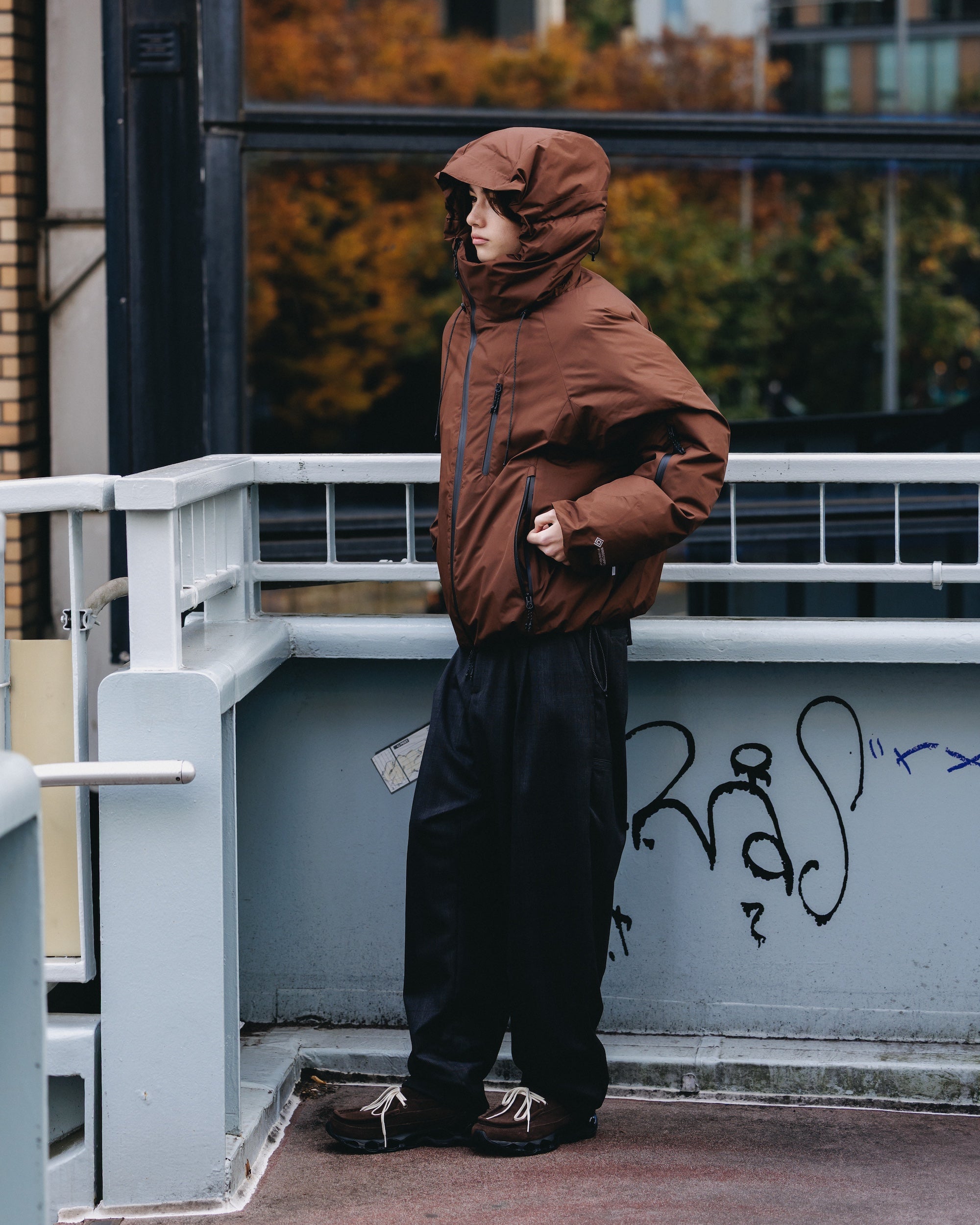 【12.20 SAT 20:00- IN STOCK】+phenix WINDSTOPPER® by GORE-TEX LABS CITY PUFFER JACKET (CHOCOLATE BROWN)