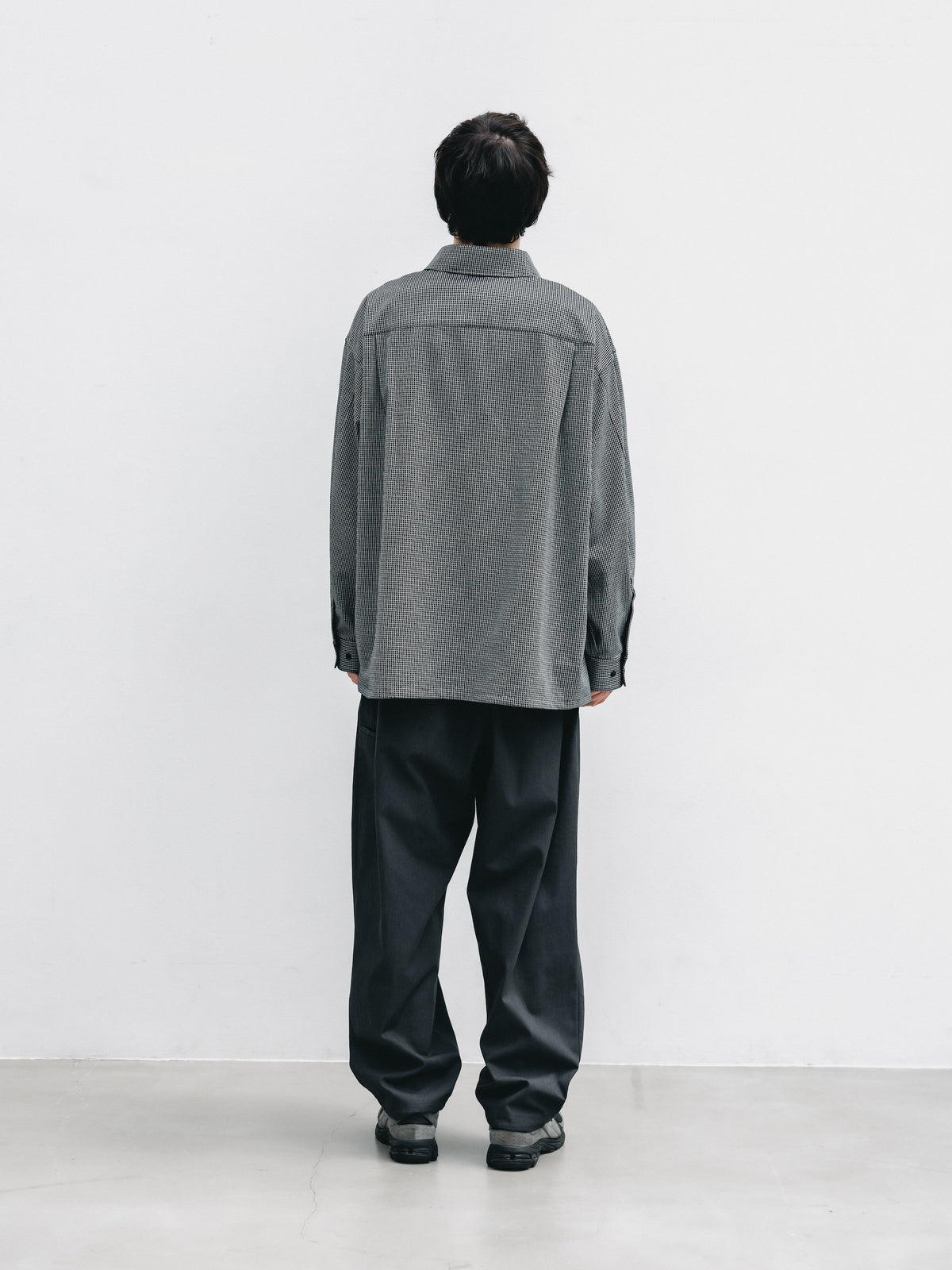 【9.19 SAT 20:00- IN STOCK】T/C GABARDINE CITY UNIFORM WIDE TAPERED PANTS (GRAY)