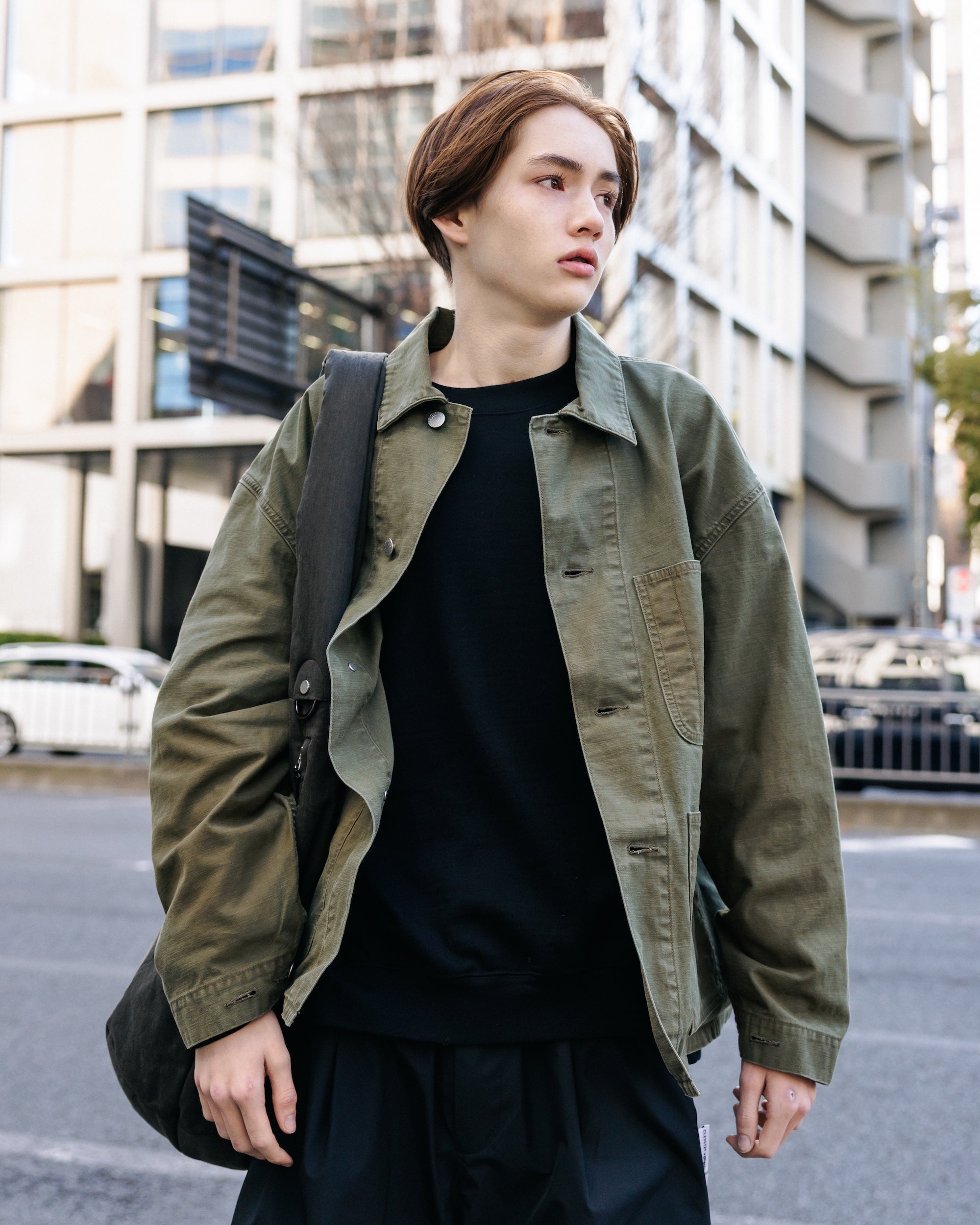 【2.4 WED 20:00- IN STOCK】VINTAGE EFFECT P-41 JACKET (OLIVE)