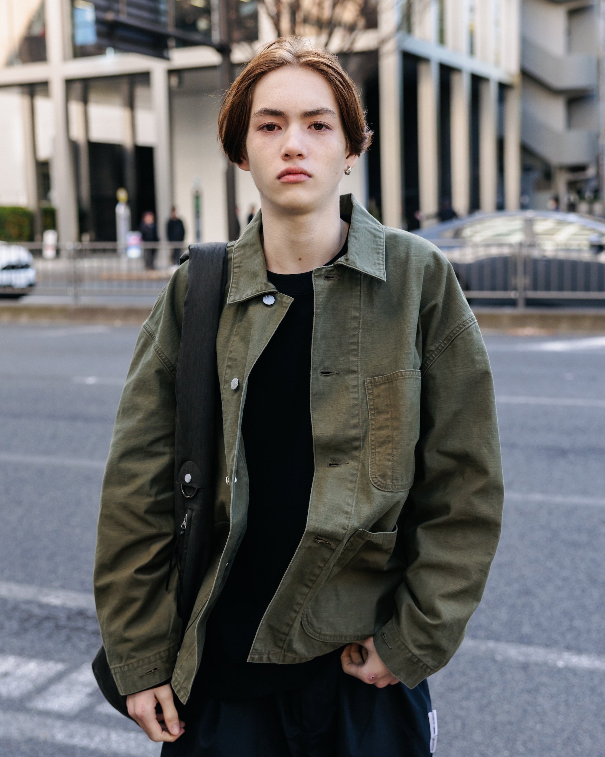 【2.4 WED 20:00- IN STOCK】VINTAGE EFFECT P-41 JACKET (OLIVE)