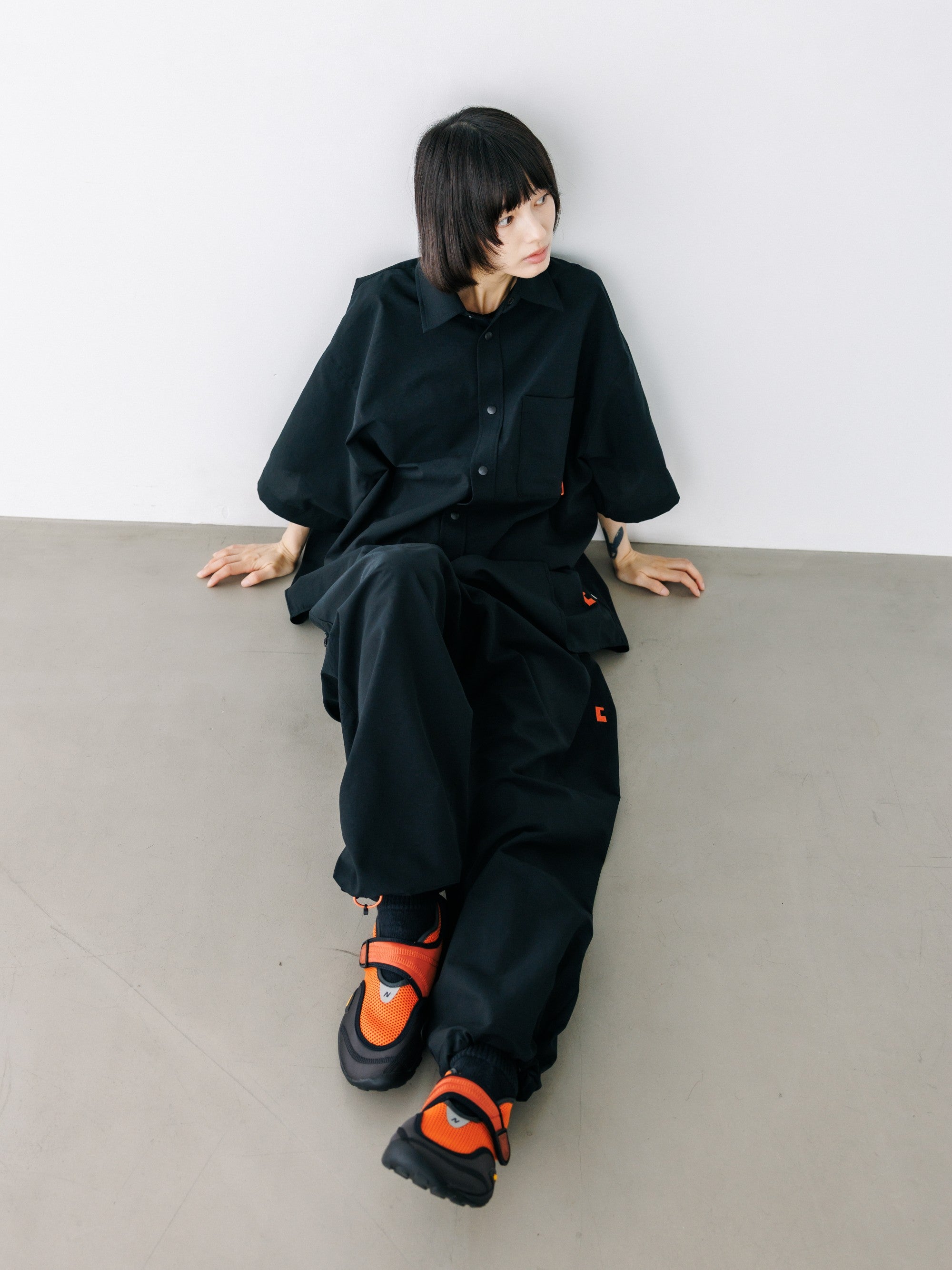 【8.22 SAT 20:00- IN STOCK】“C”COOLDOTS® MINI RIPSTOP CITY UNIFORM S/S SHIRT (BLACK×ORANGE)