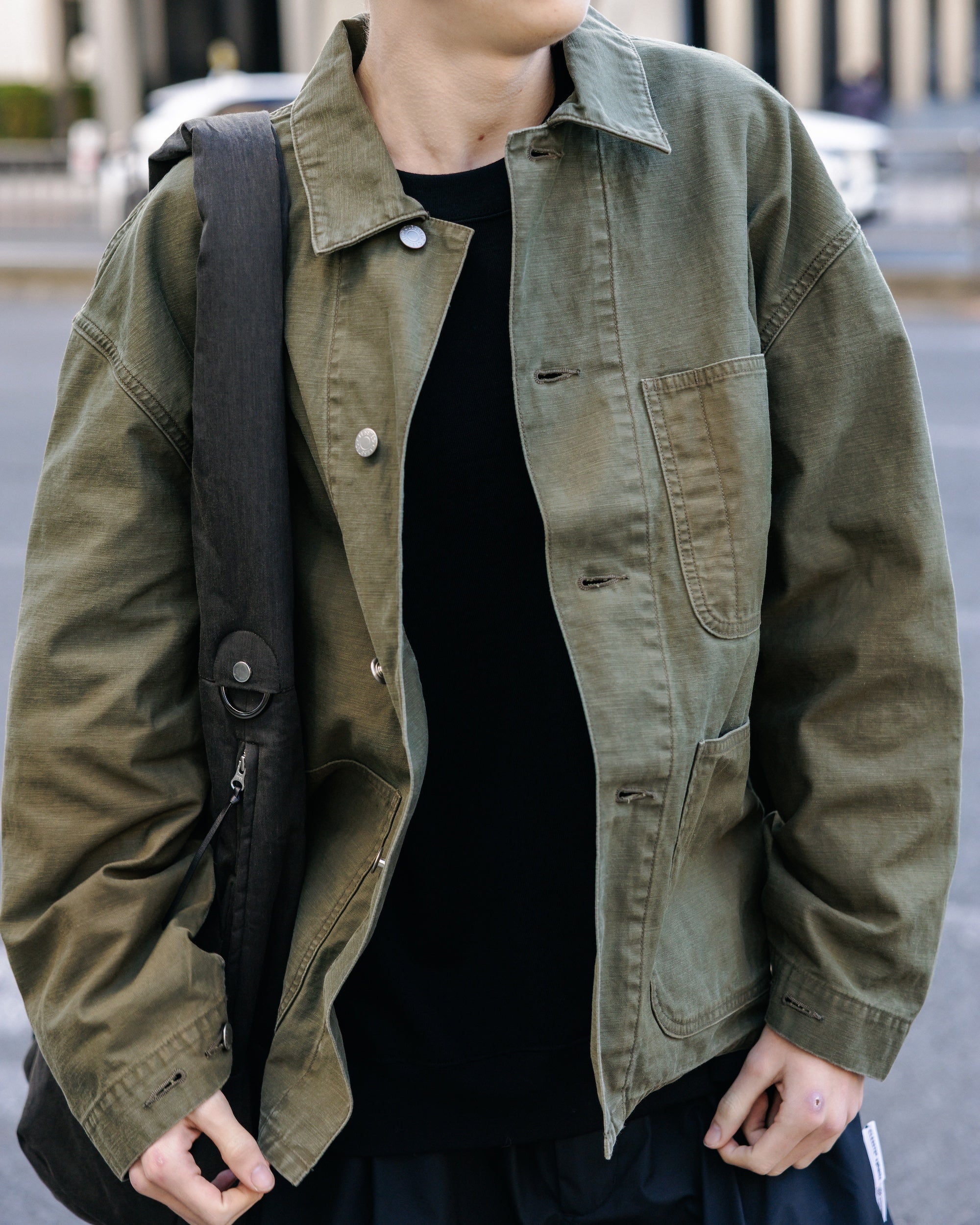 【2.4 WED 20:00- IN STOCK】VINTAGE EFFECT P-41 JACKET (OLIVE)