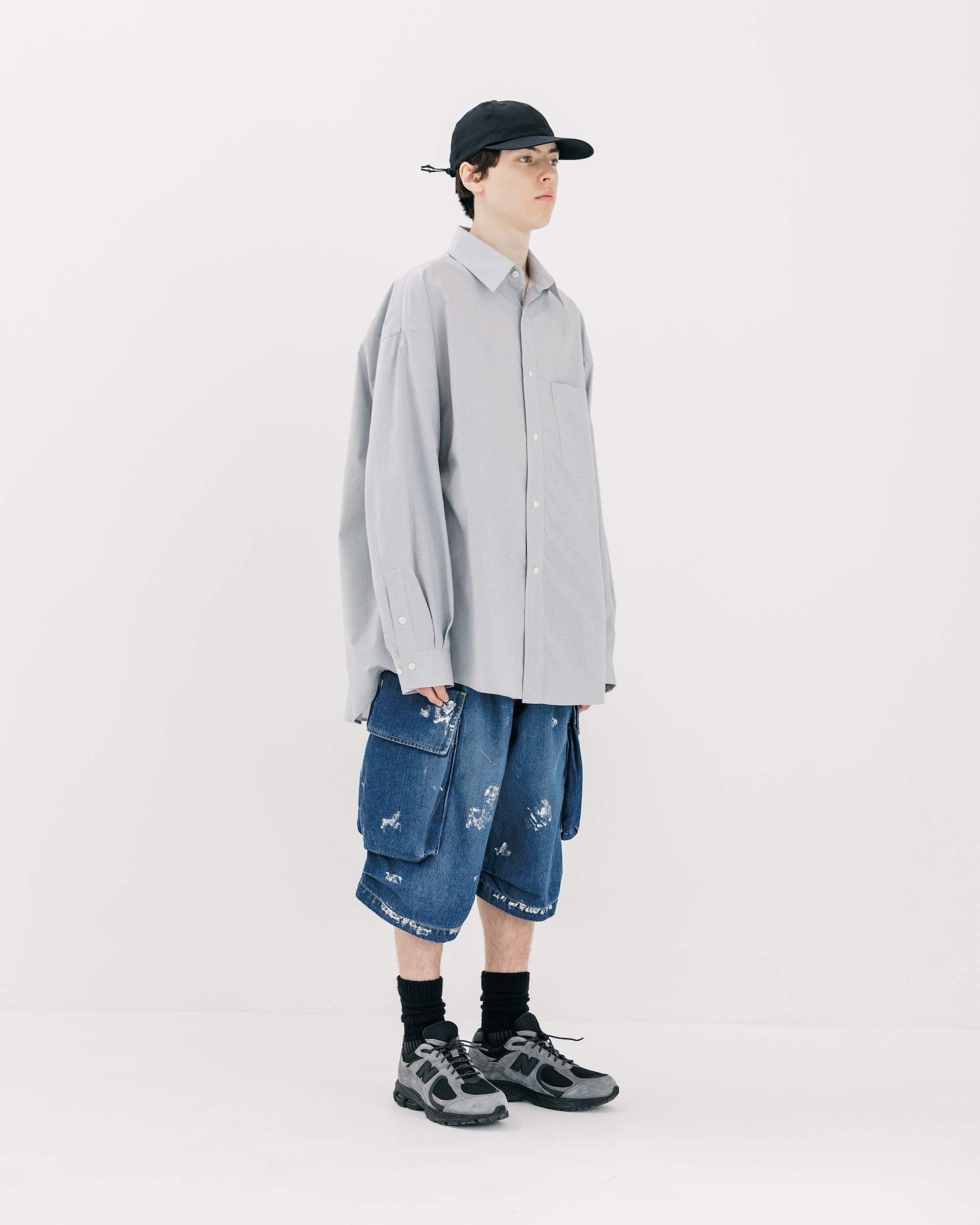 MINI PLAID CLASSIC CITY L/S SHIRT (GRAY)