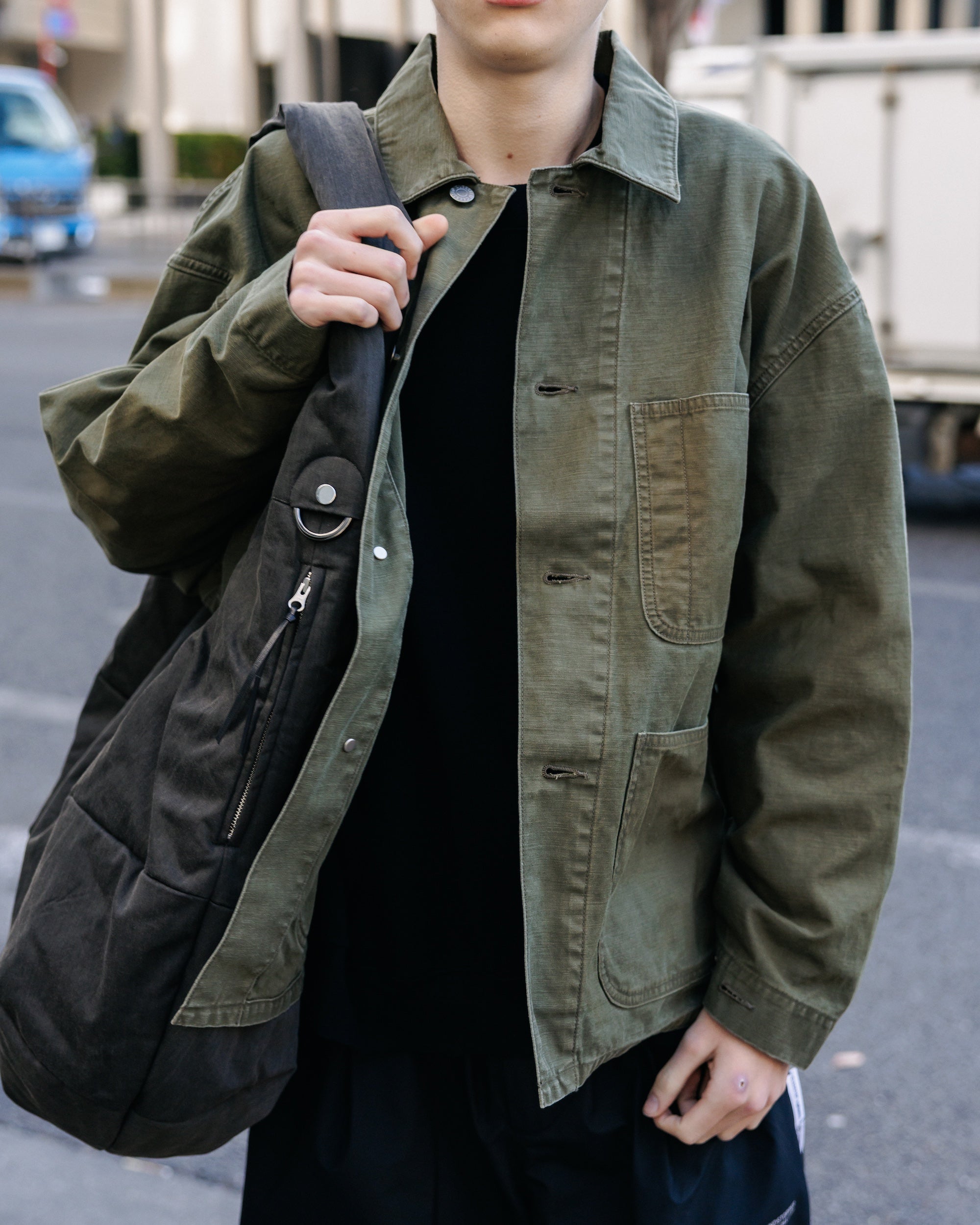 【2.4 WED 20:00- IN STOCK】VINTAGE EFFECT P-41 JACKET (OLIVE)