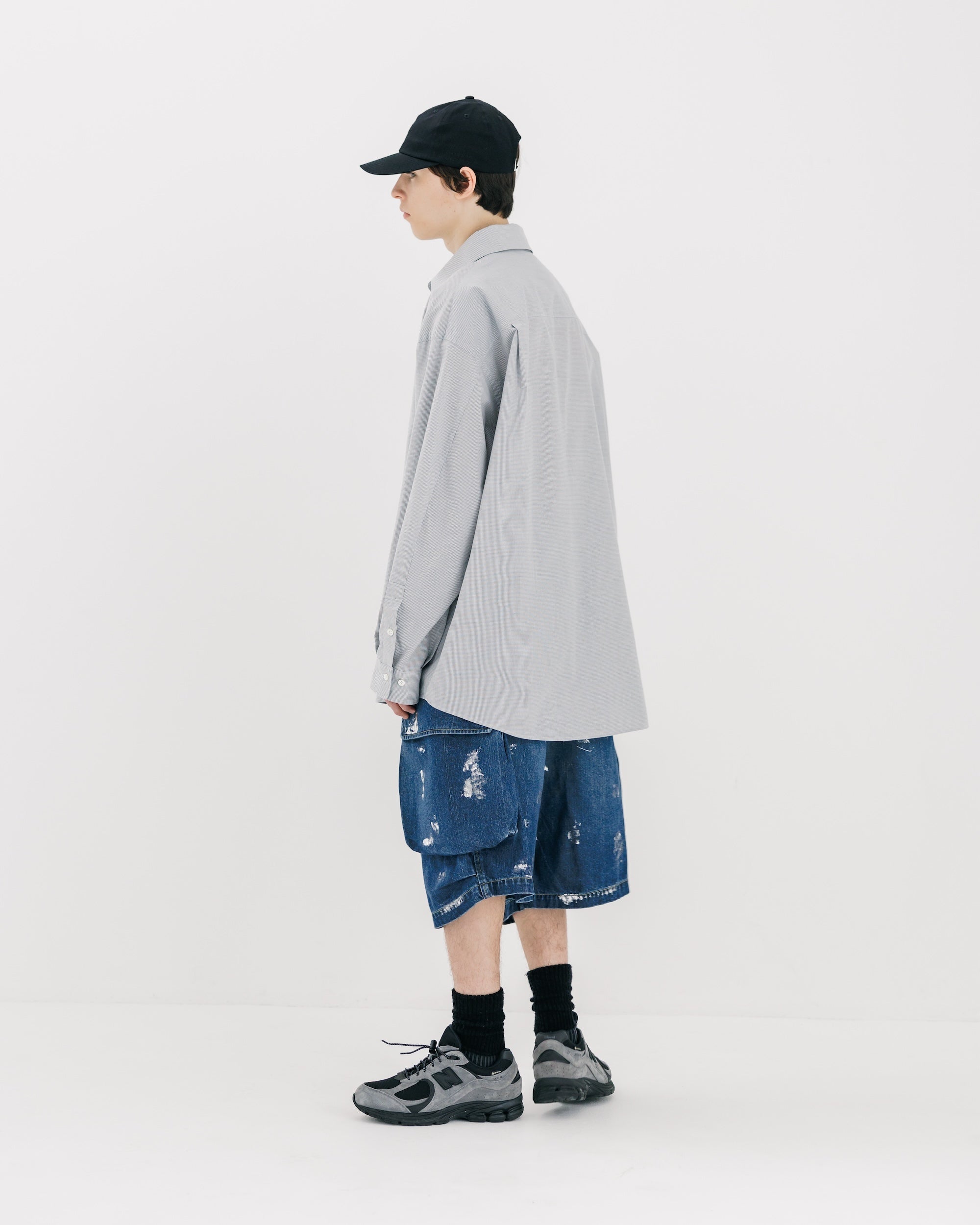 MINI PLAID CLASSIC CITY L/S SHIRT (GRAY)