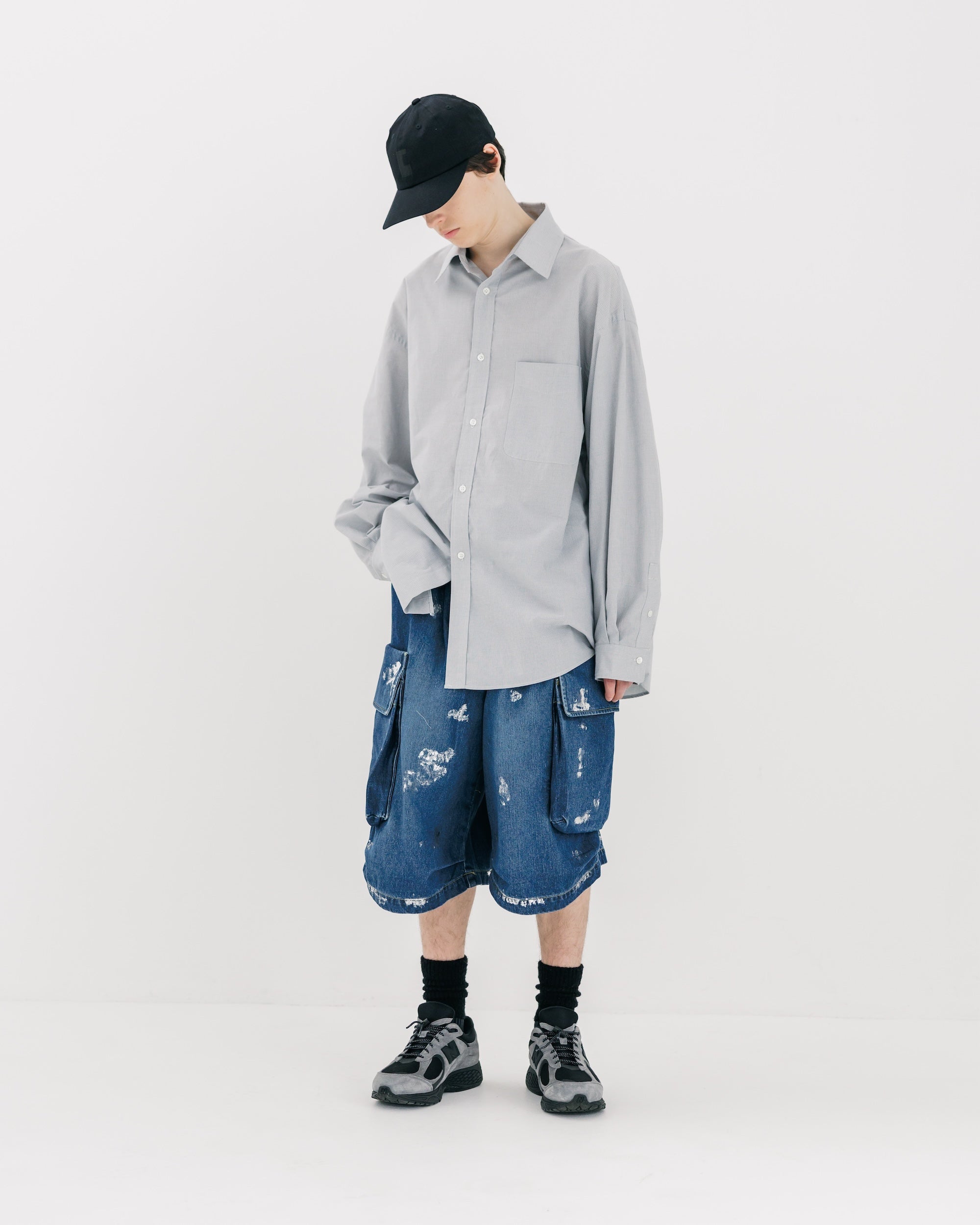 MINI PLAID CLASSIC CITY L/S SHIRT (GRAY)