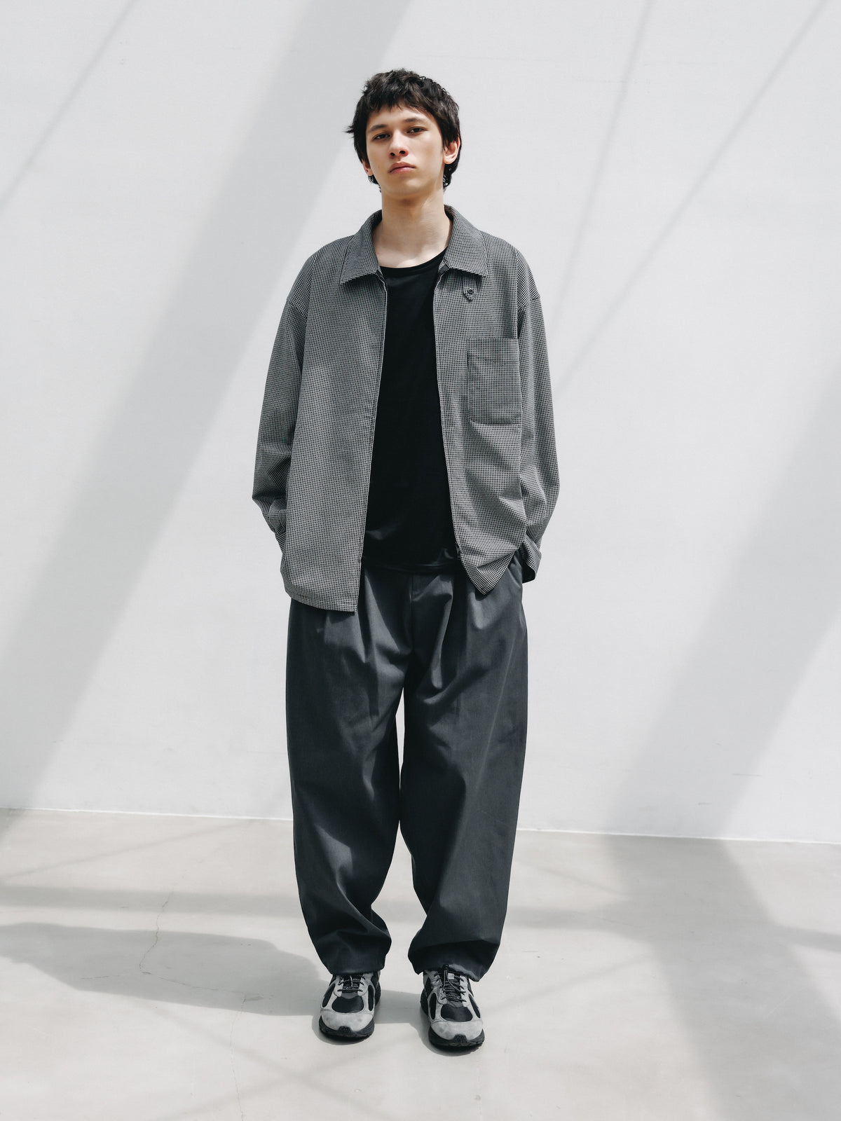 【9.19 SAT 20:00- IN STOCK】T/C GABARDINE CITY UNIFORM WIDE TAPERED PANTS (GRAY)
