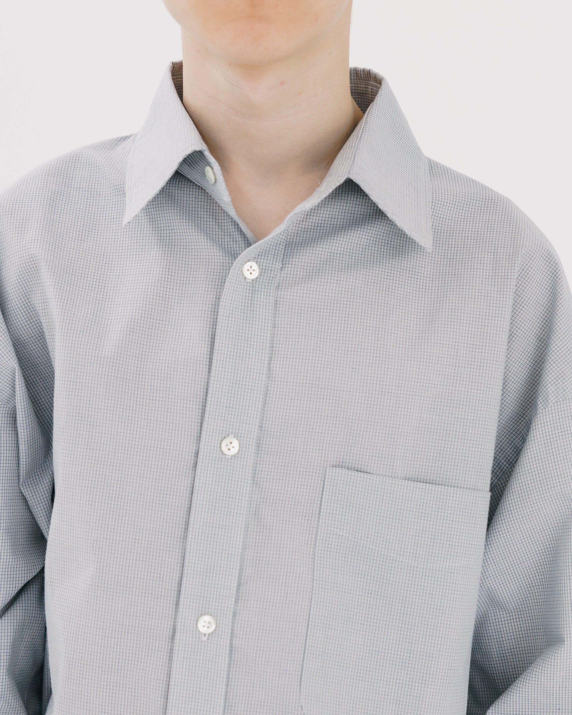 MINI PLAID CLASSIC CITY L/S SHIRT (GRAY)