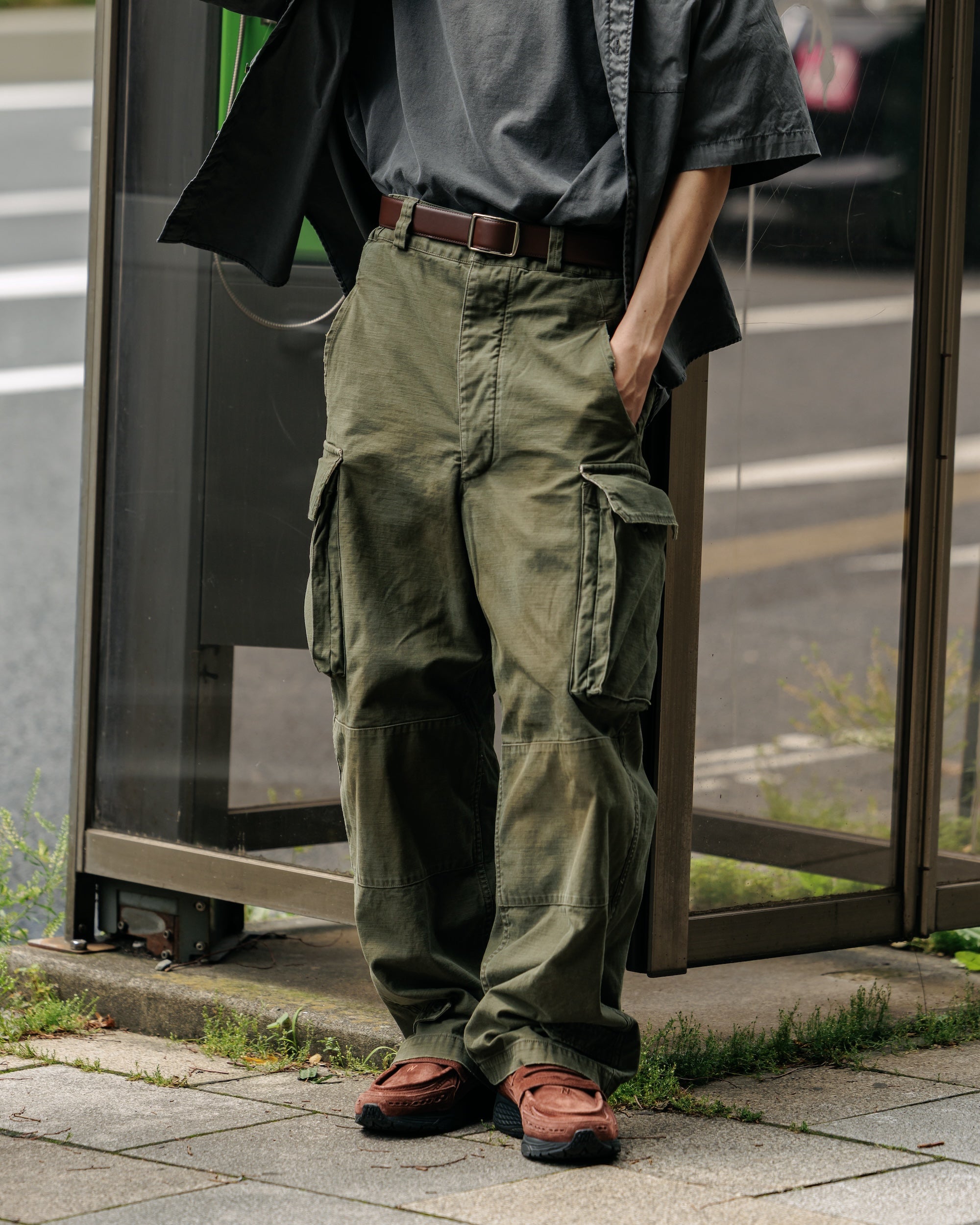 VINTAGE EFFECT M47 PANTS (OLIVE)