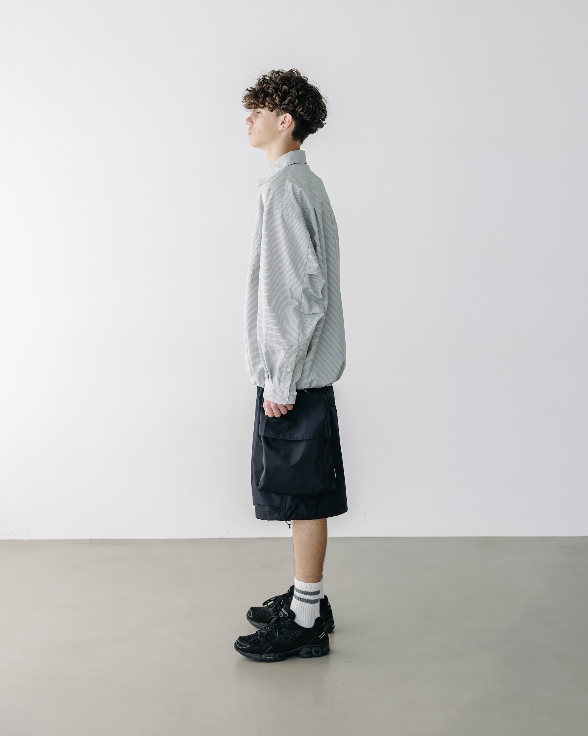【5.6 TUE 20:00- IN STOCK】MINI PLAID L/S PULLOVER SHIRT (WHITE)