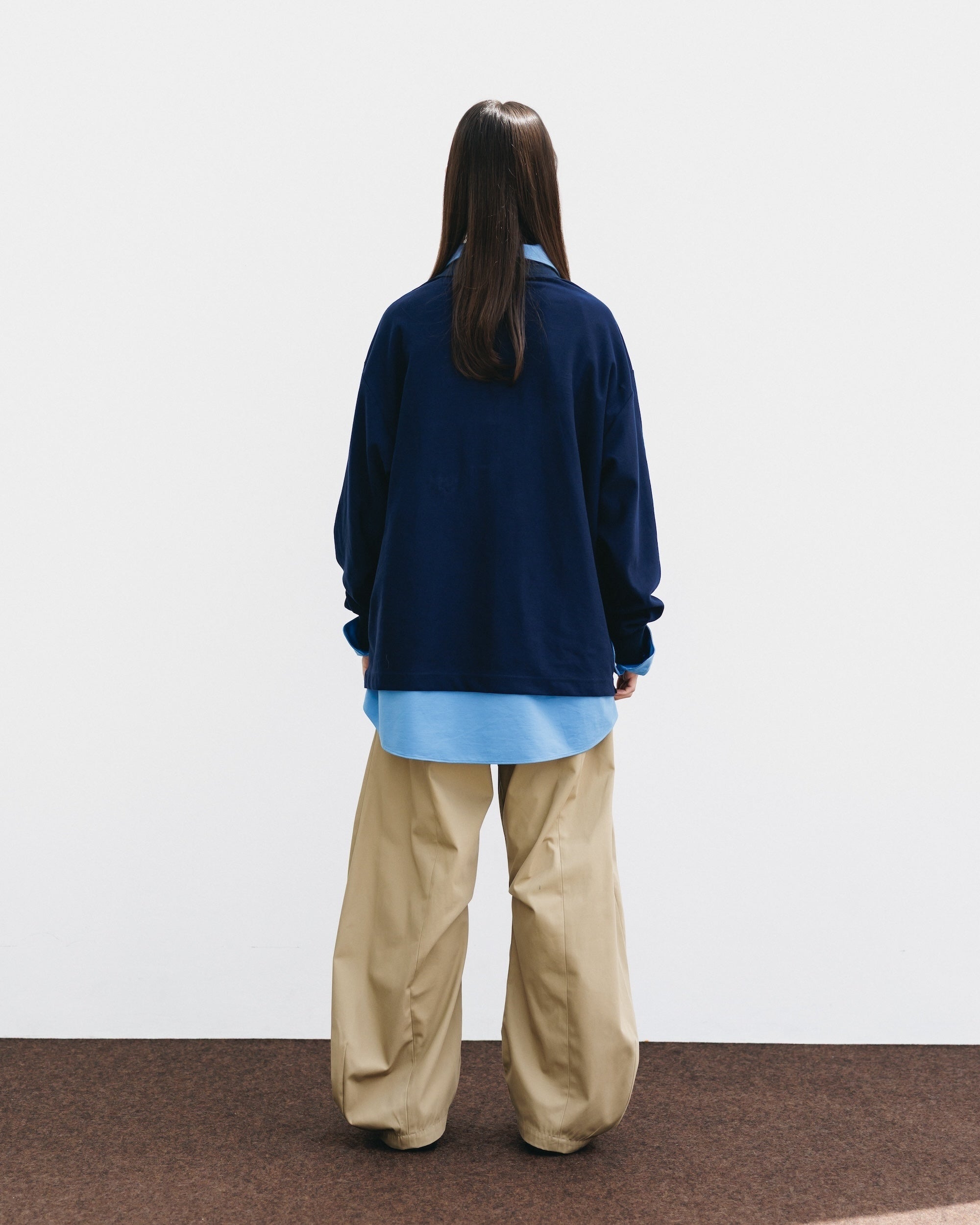 【10.15 WED 20:00- IN STOCK】"C" COTTON CITY L/S POLO SHIRT FOR YGM (NAVY)