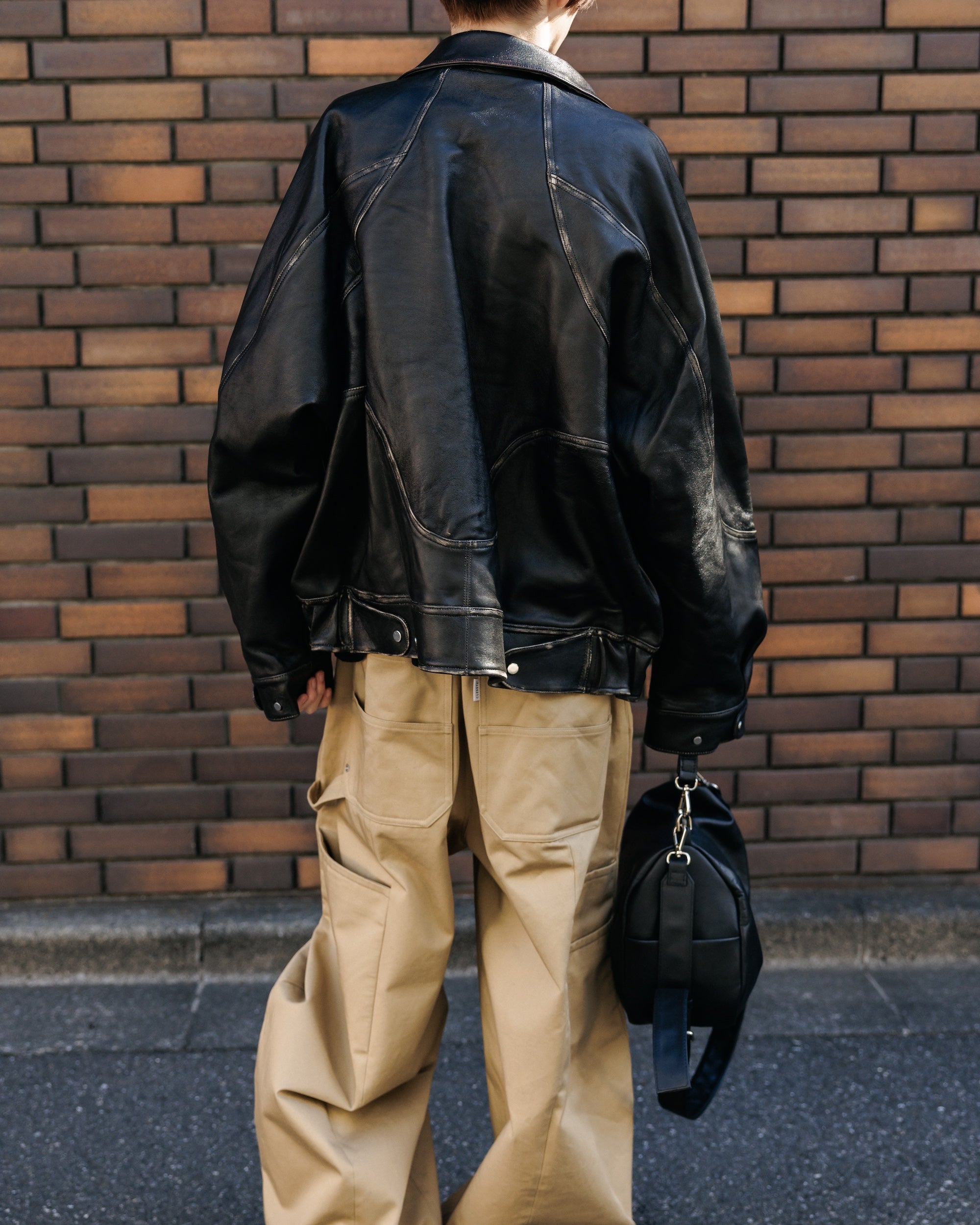VINTAGE SHEEP LEATHER FUTURE JACKET (BLACK)