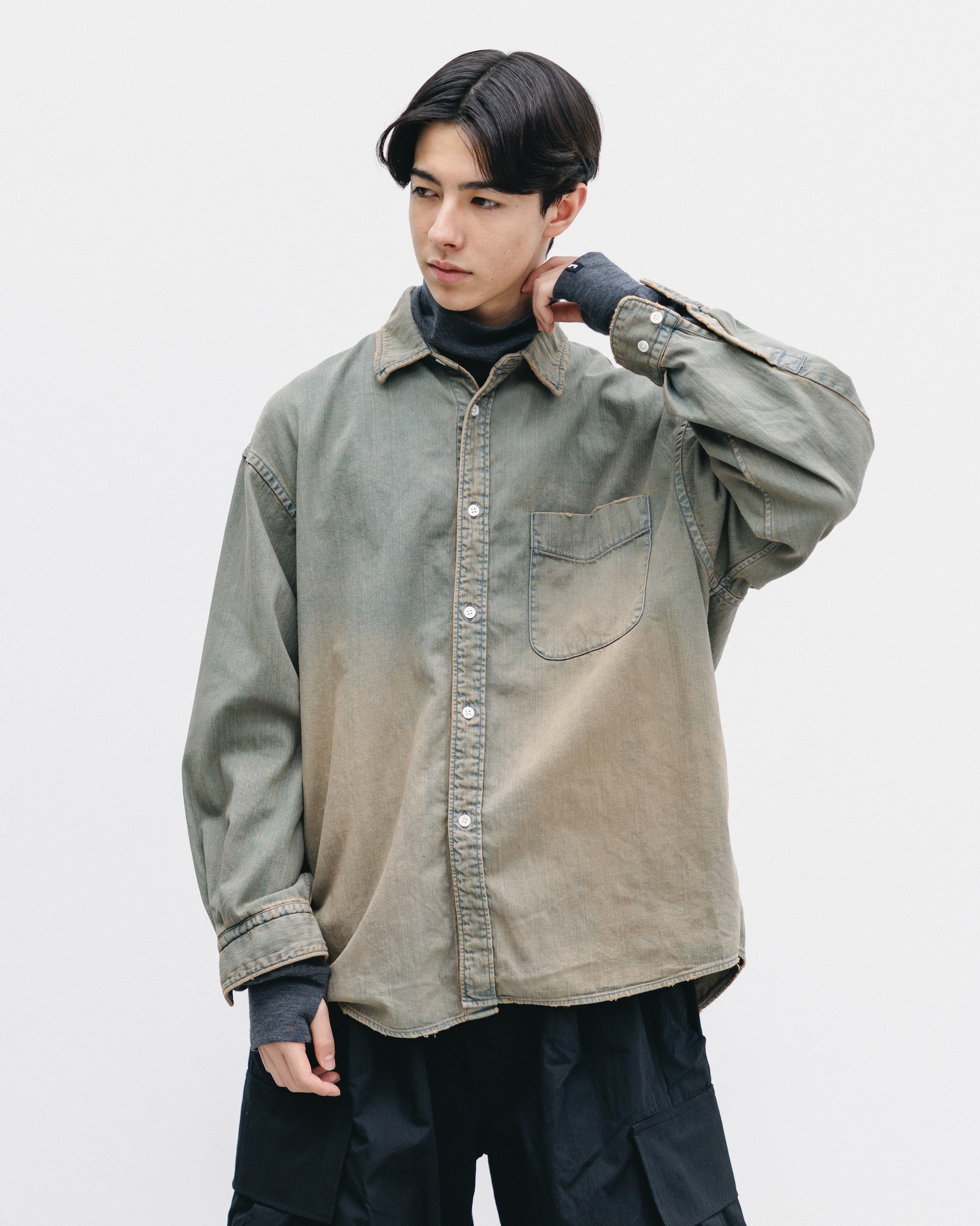 【2.28 SAT 20:00- IN STOCK】DENIM CLASSIC CITY L/S SHIRT (VINTAGE BEIGE)
