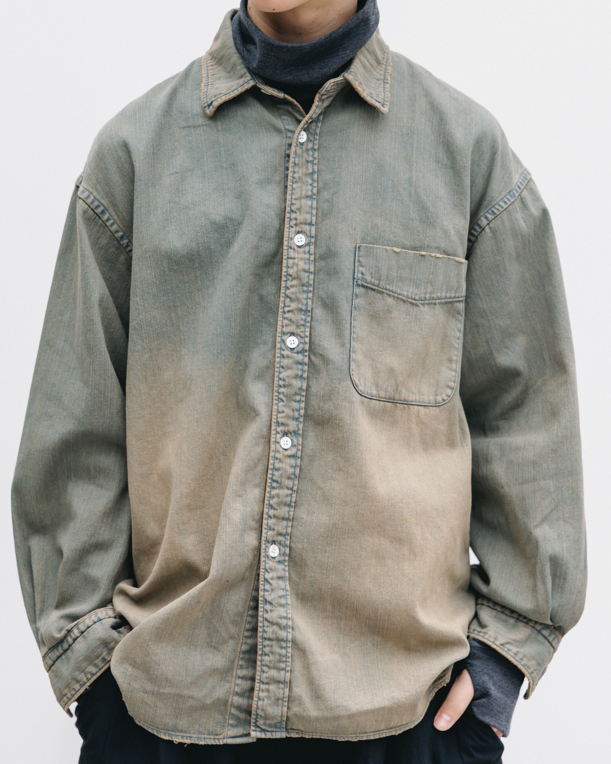 【2.28 SAT 20:00- IN STOCK】DENIM CLASSIC CITY L/S SHIRT (VINTAGE BEIGE)