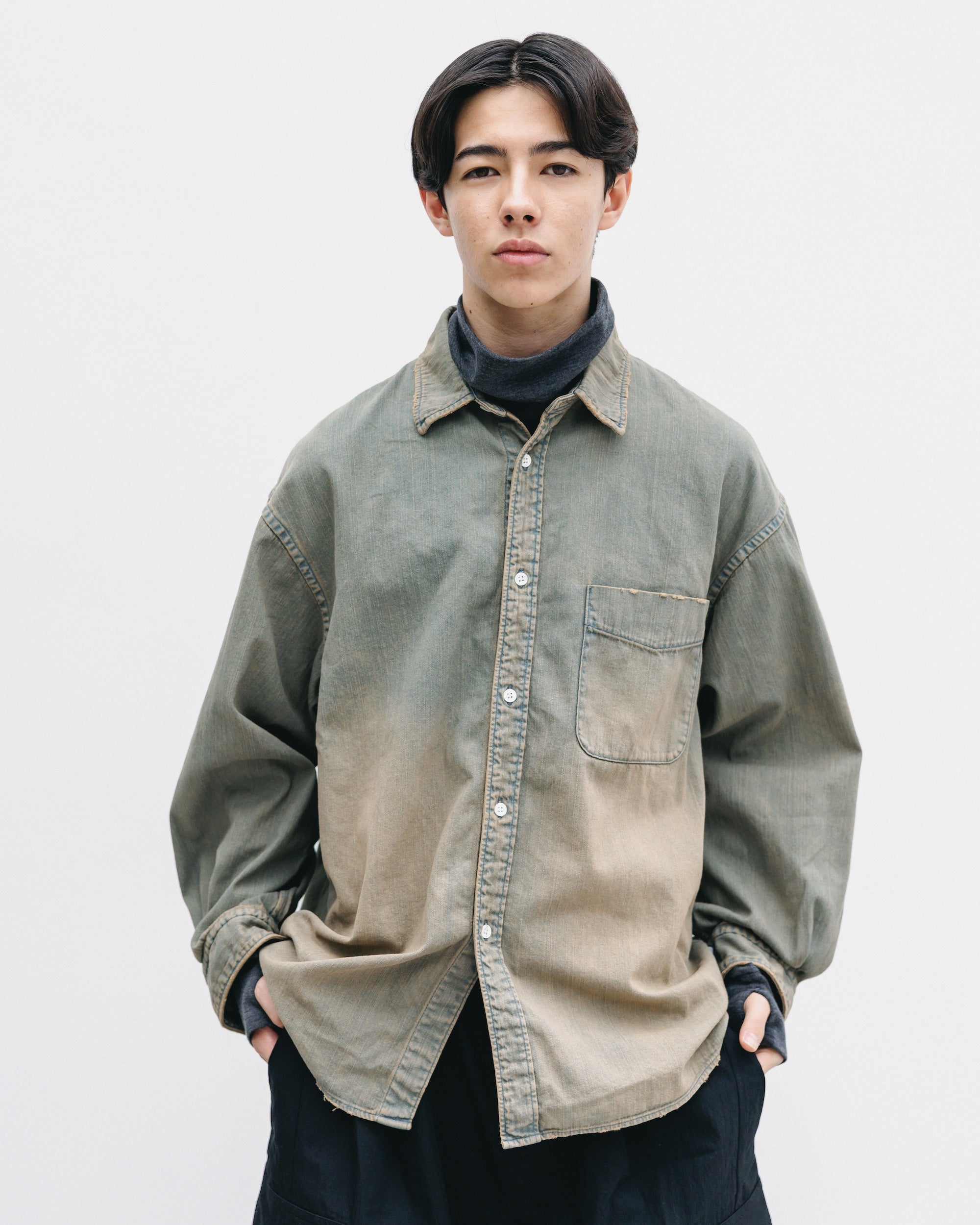 【2.28 SAT 20:00- IN STOCK】DENIM CLASSIC CITY L/S SHIRT (VINTAGE BEIGE)