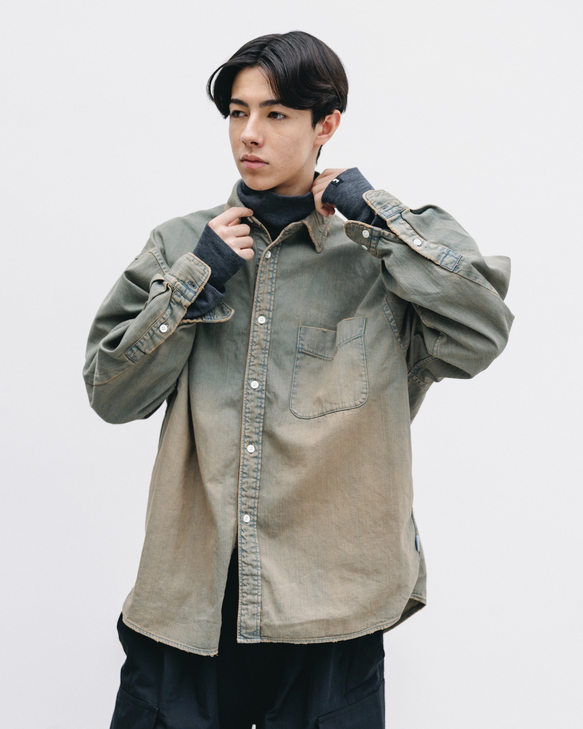 【2.28 SAT 20:00- IN STOCK】DENIM CLASSIC CITY L/S SHIRT (VINTAGE BEIGE)