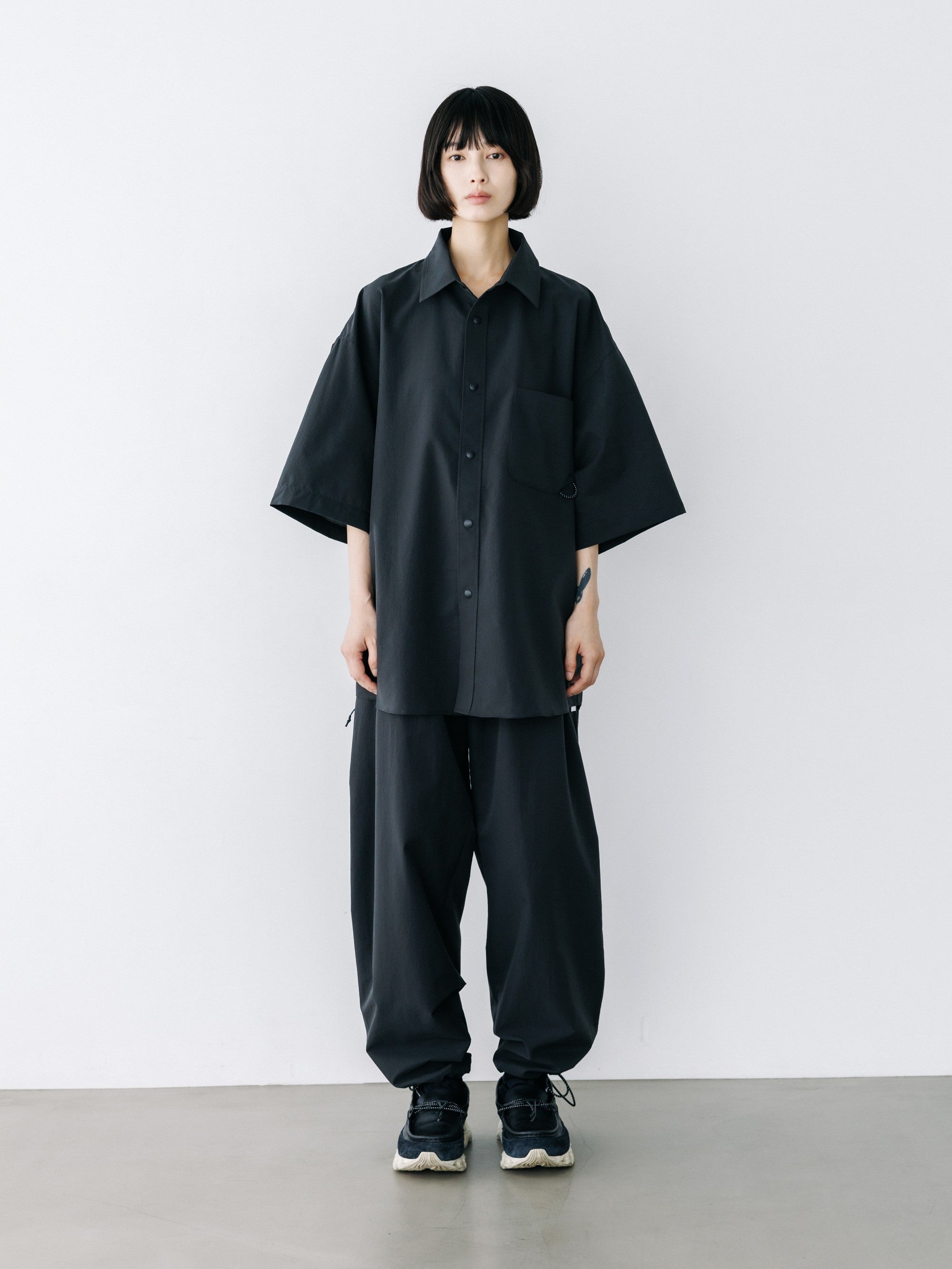 【8.22 SAT 20:00- IN STOCK】“C”COOLDOTS® MINI RIPSTOP CITY UNIFORM S/S SHIRT (CHARCOAL×WHITE)