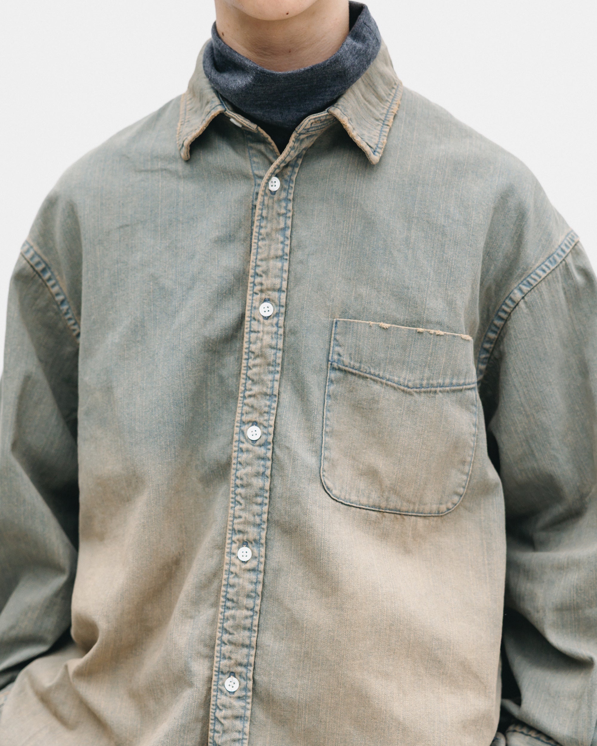 【2.28 SAT 20:00- IN STOCK】DENIM CLASSIC CITY L/S SHIRT (VINTAGE BEIGE)