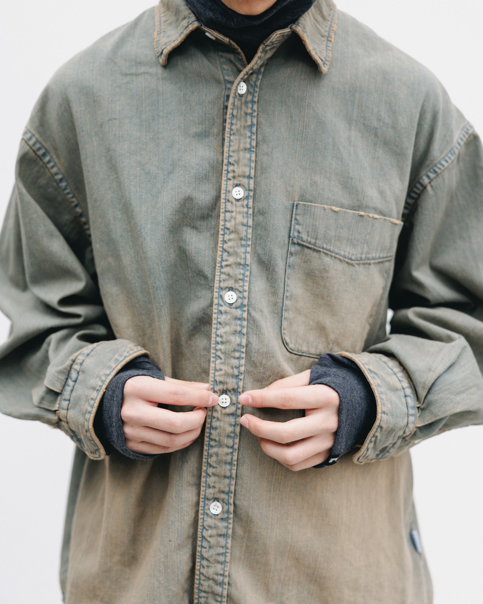 【2.28 SAT 20:00- IN STOCK】DENIM CLASSIC CITY L/S SHIRT (VINTAGE BEIGE)
