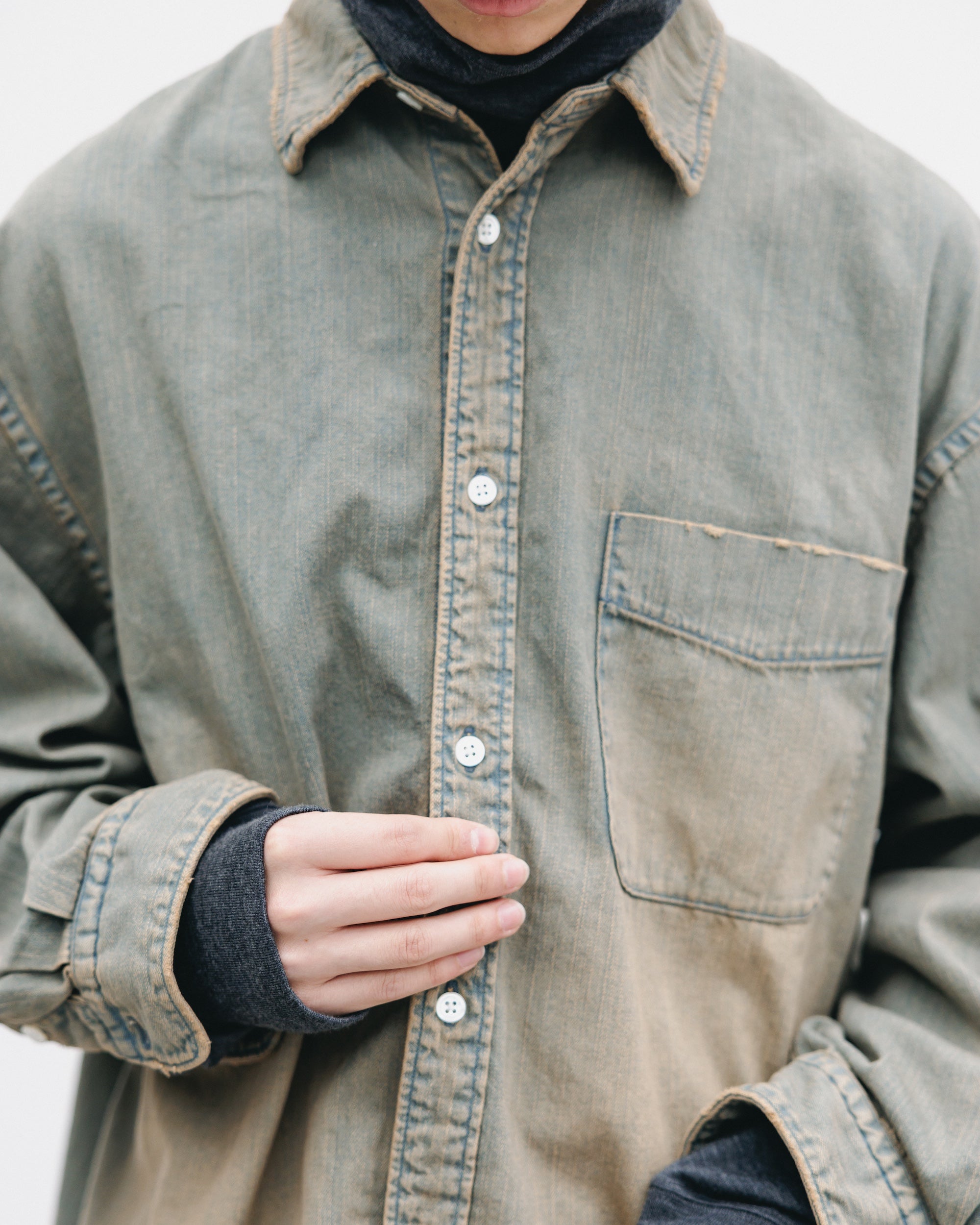 【2.28 SAT 20:00- IN STOCK】DENIM CLASSIC CITY L/S SHIRT (VINTAGE BEIGE)