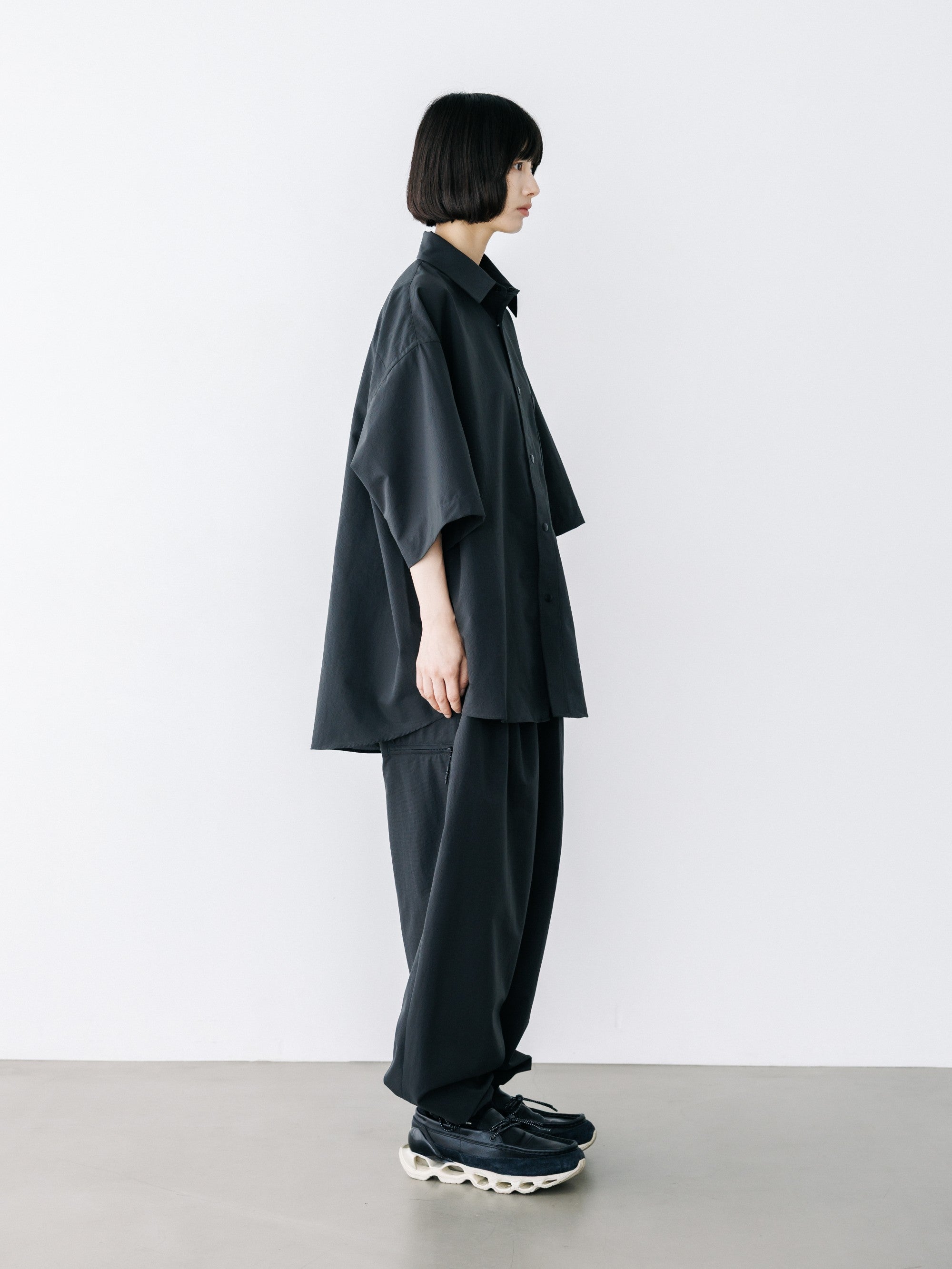 【8.22 SAT 20:00- IN STOCK】“C”COOLDOTS® MINI RIPSTOP CITY UNIFORM WIDE TAPERED PANTS (CHARCOAL×WHITE)