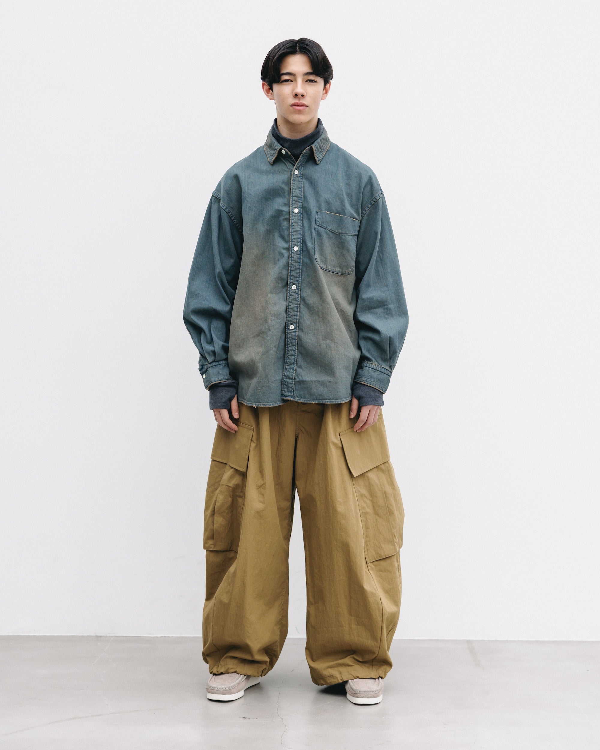 【2.28 SAT 20:00- IN STOCK】DENIM CLASSIC CITY L/S SHIRT (VINTAGE BROWN)