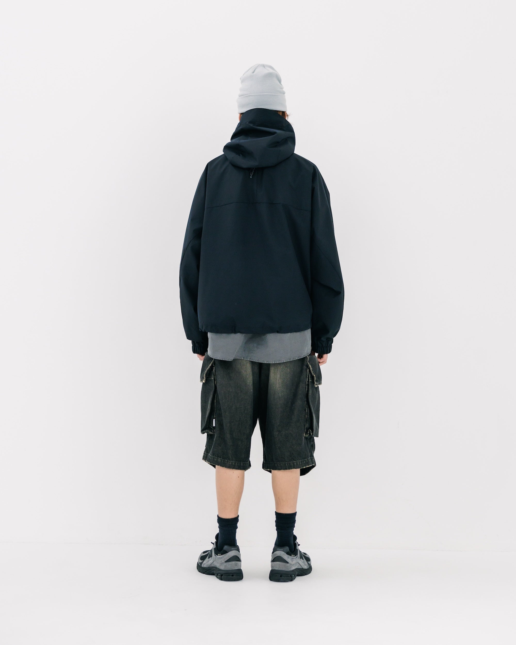 【3.18 WED 20:00- IN STOCK】VINTAGE DYED SELVEDGE DENIM CITY MILITARY HALF PANTS (VINTAGE BLACK)