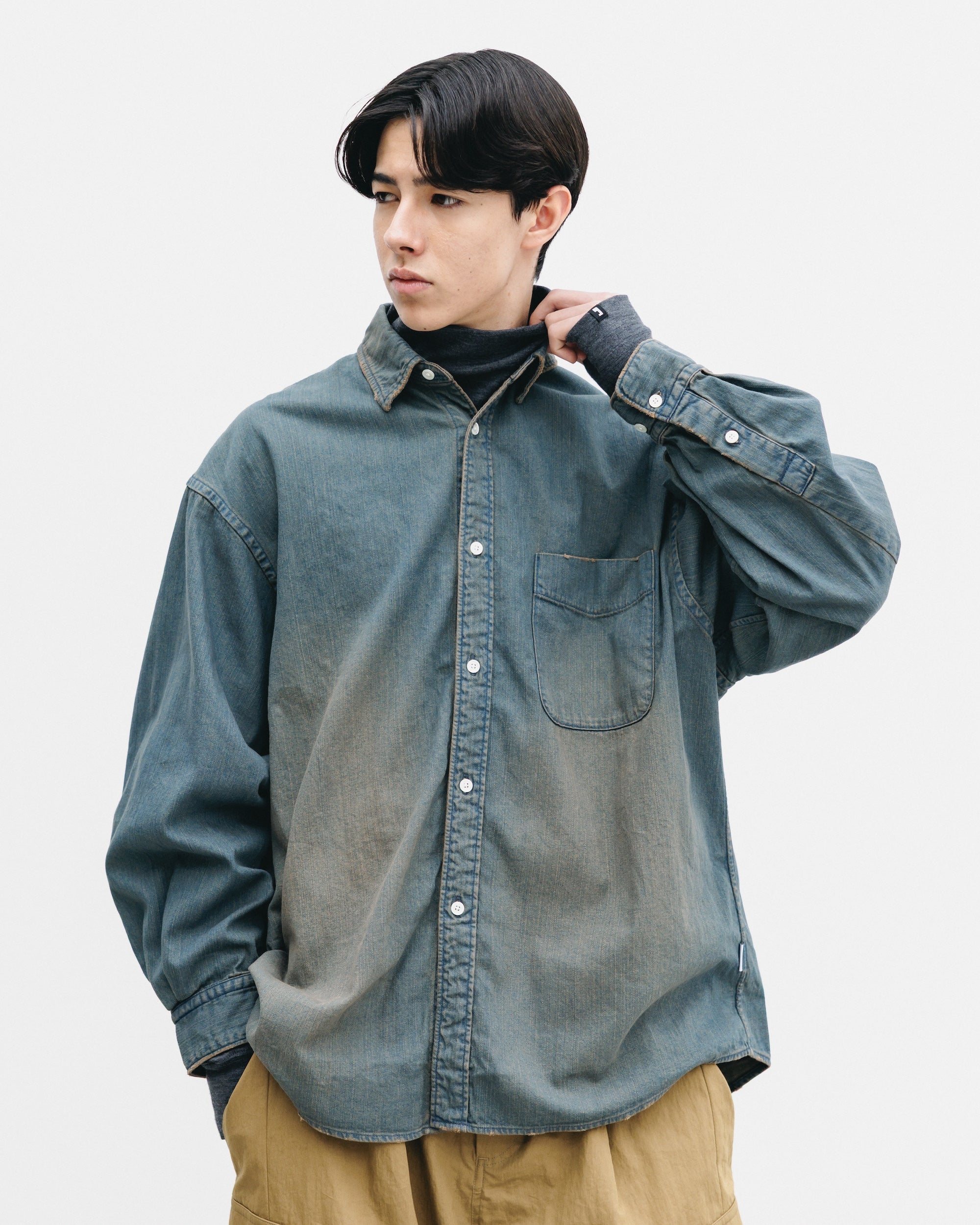 【2.28 SAT 20:00- IN STOCK】DENIM CLASSIC CITY L/S SHIRT (VINTAGE BROWN)