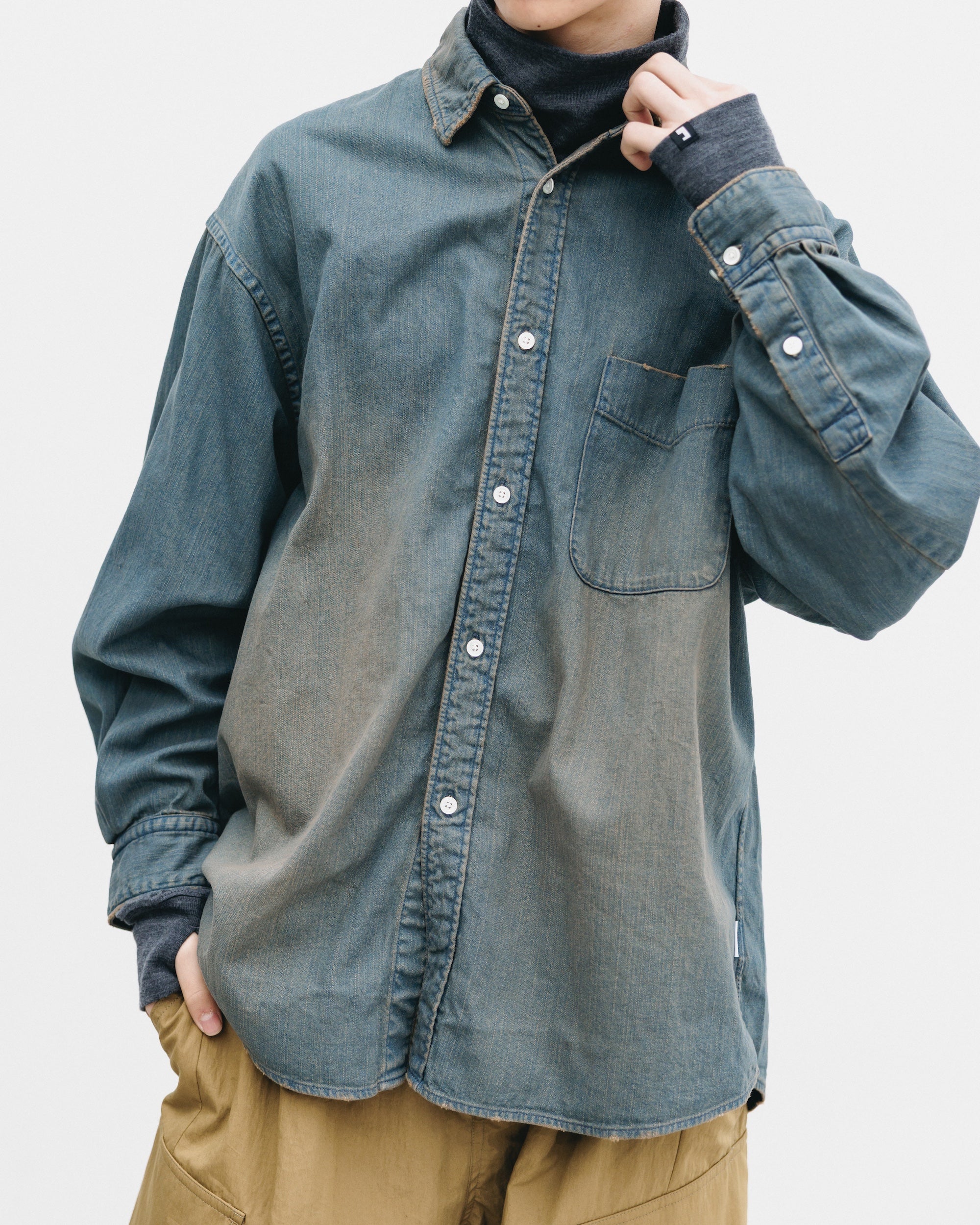 【2.28 SAT 20:00- IN STOCK】DENIM CLASSIC CITY L/S SHIRT (VINTAGE BROWN)