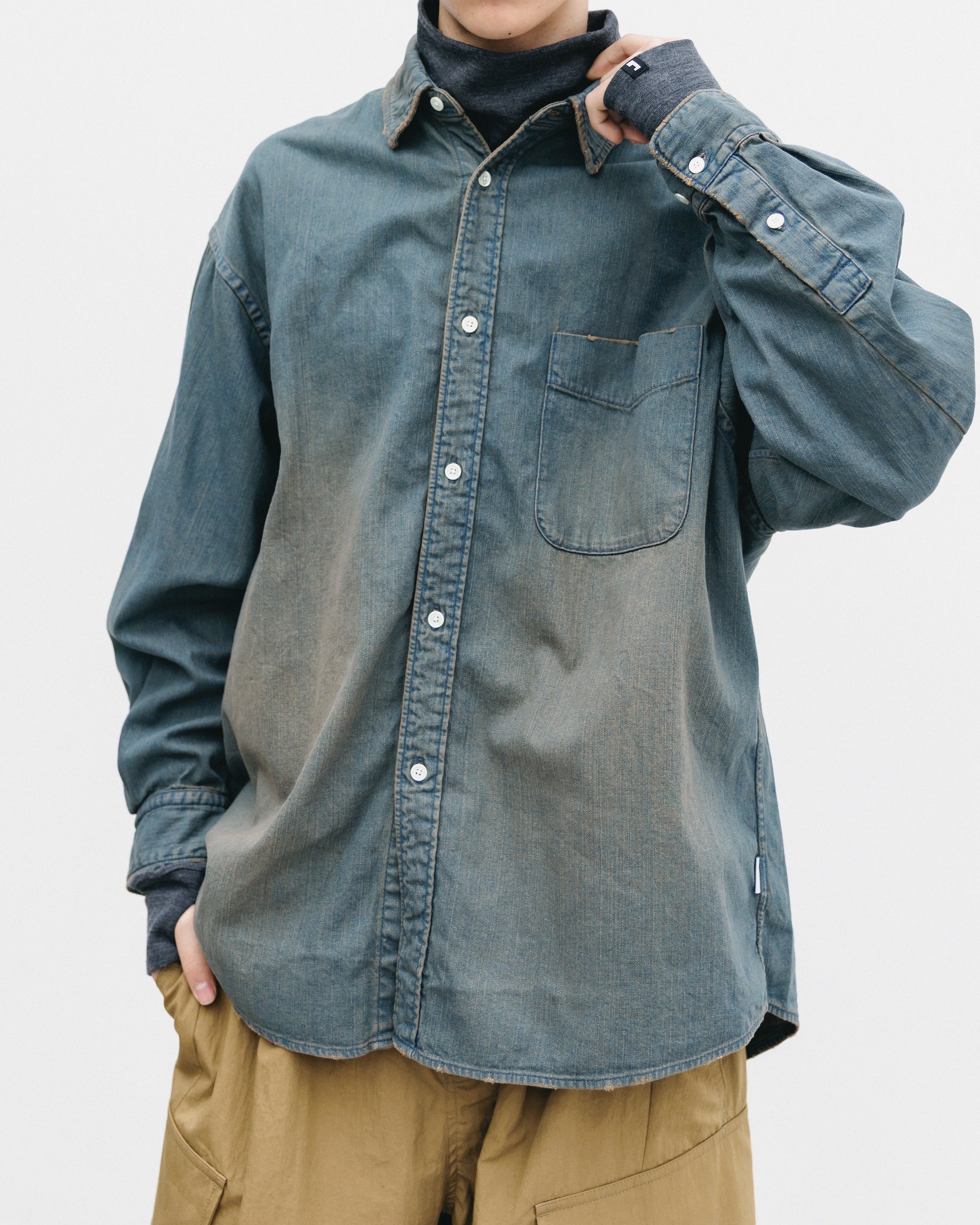 【2.28 SAT 20:00- IN STOCK】DENIM CLASSIC CITY L/S SHIRT (VINTAGE BROWN)