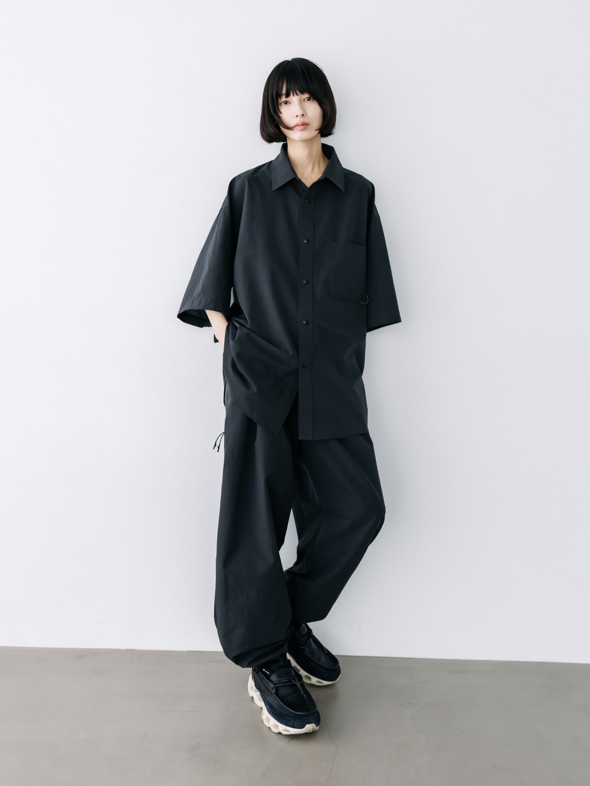 【8.22 SAT 20:00- IN STOCK】“C”COOLDOTS® MINI RIPSTOP CITY UNIFORM WIDE TAPERED PANTS (CHARCOAL×WHITE)