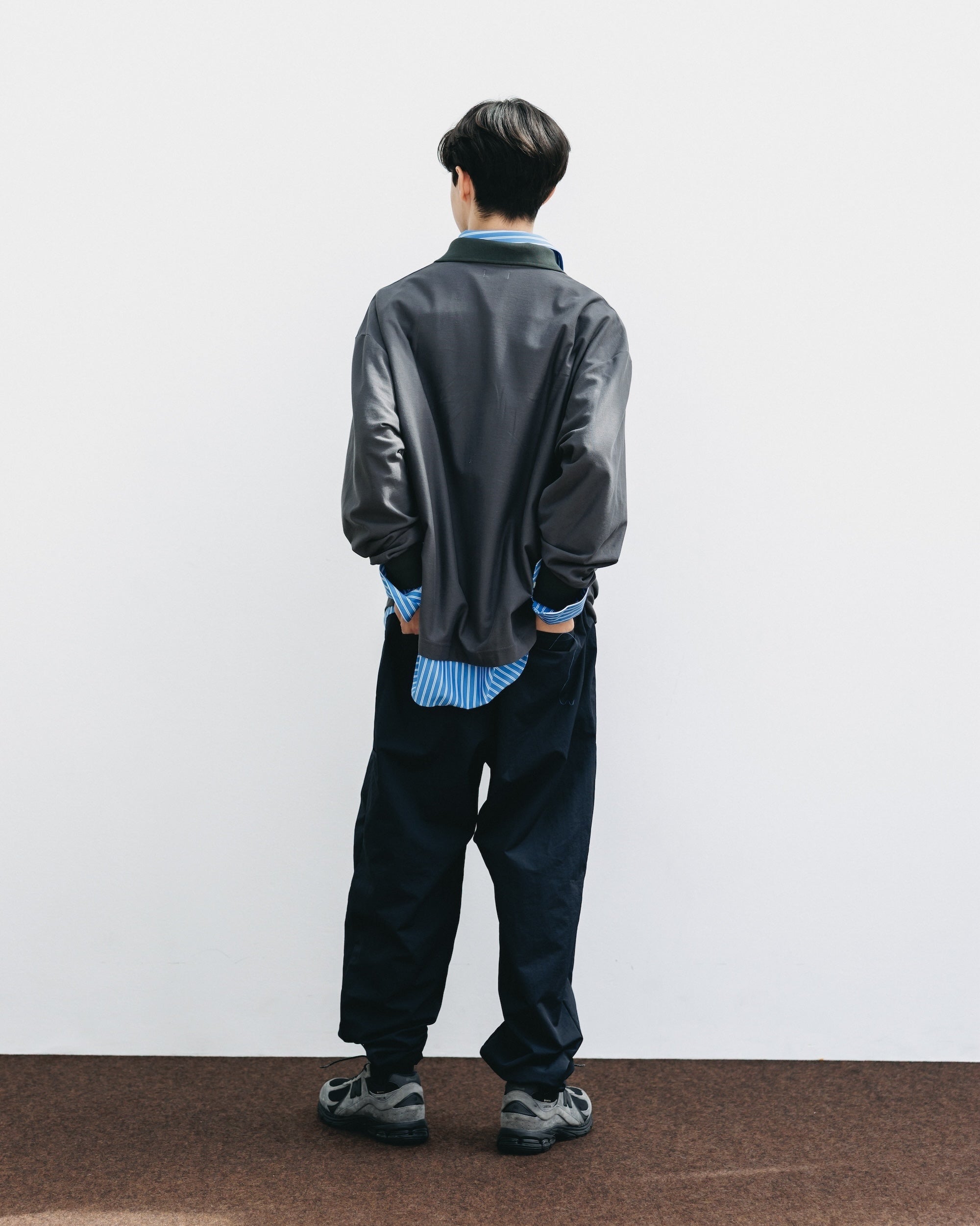 【10.15 WED 20:00- IN STOCK】"C" COTTON CITY L/S POLO SHIRT FOR YGM (CHARCOAL)