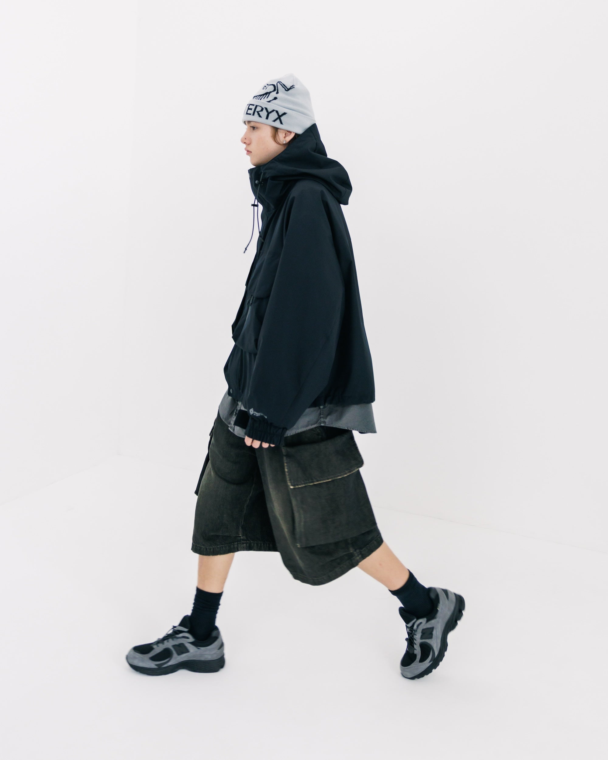 【3.18 WED 20:00- IN STOCK】VINTAGE DYED SELVEDGE DENIM CITY MILITARY HALF PANTS (VINTAGE BLACK)