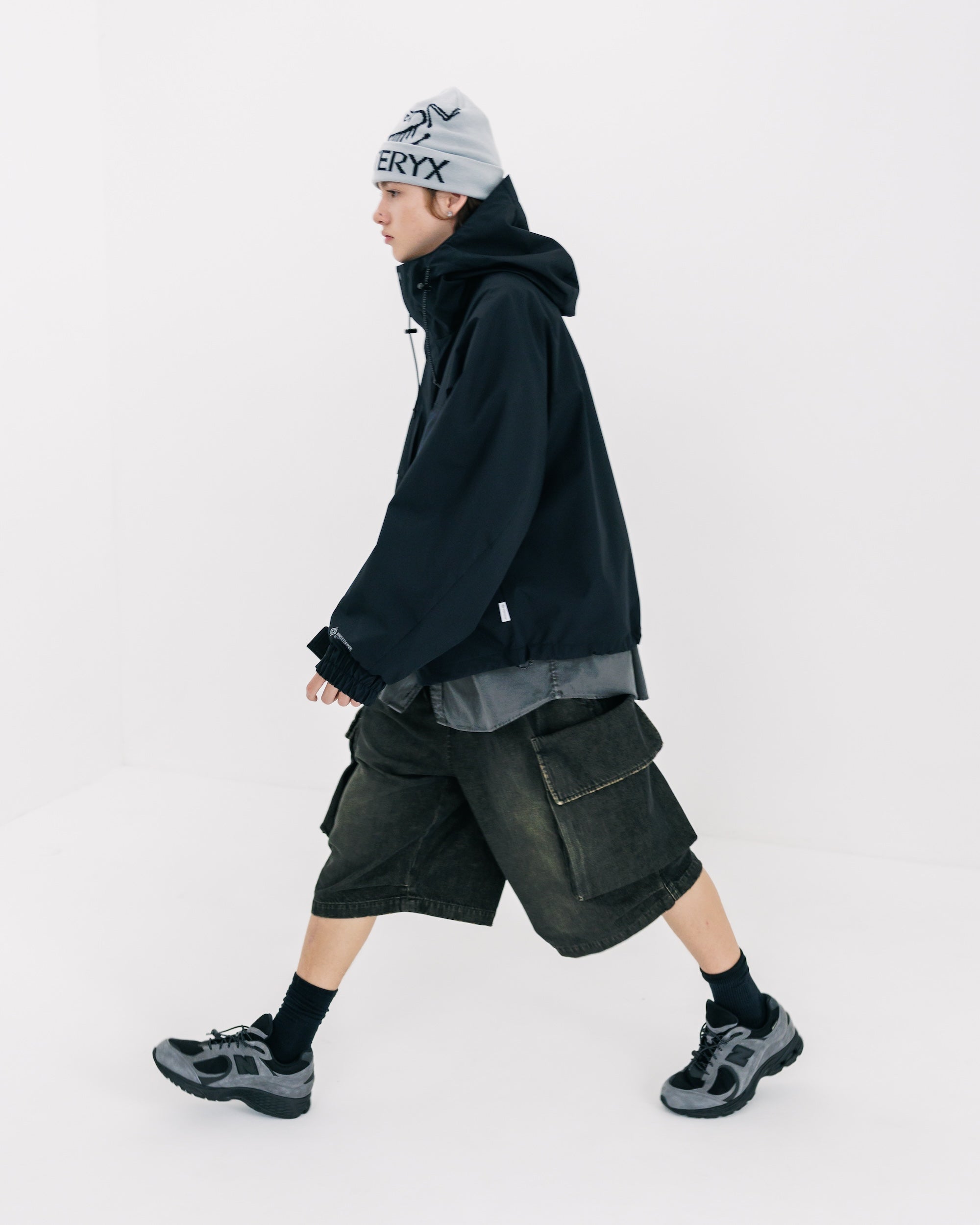 【3.18 WED 20:00- IN STOCK】VINTAGE DYED SELVEDGE DENIM CITY MILITARY HALF PANTS (VINTAGE BLACK)