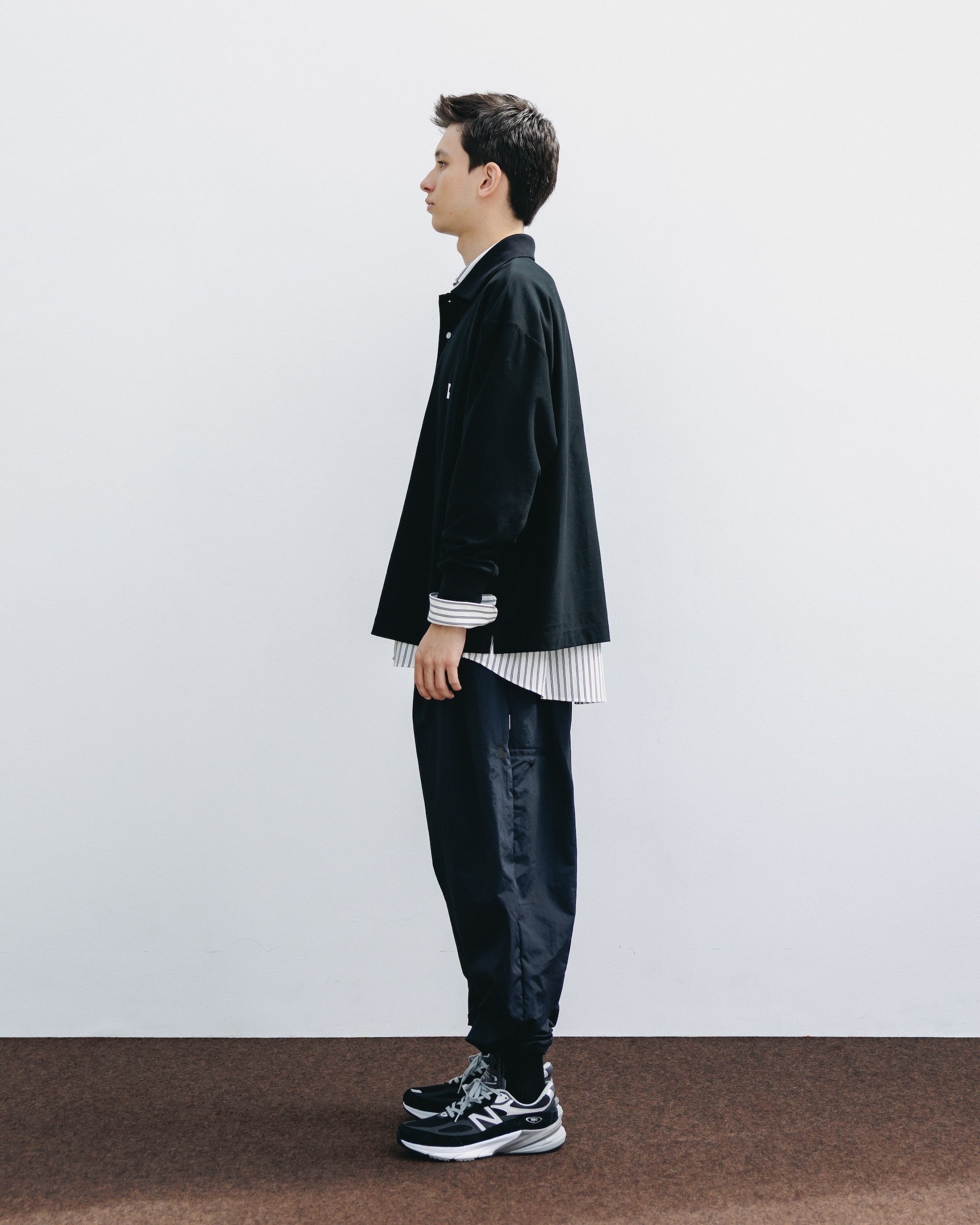 【10.15 WED 20:00- IN STOCK】"C" COTTON CITY L/S POLO SHIRT FOR YGM (BLACK)