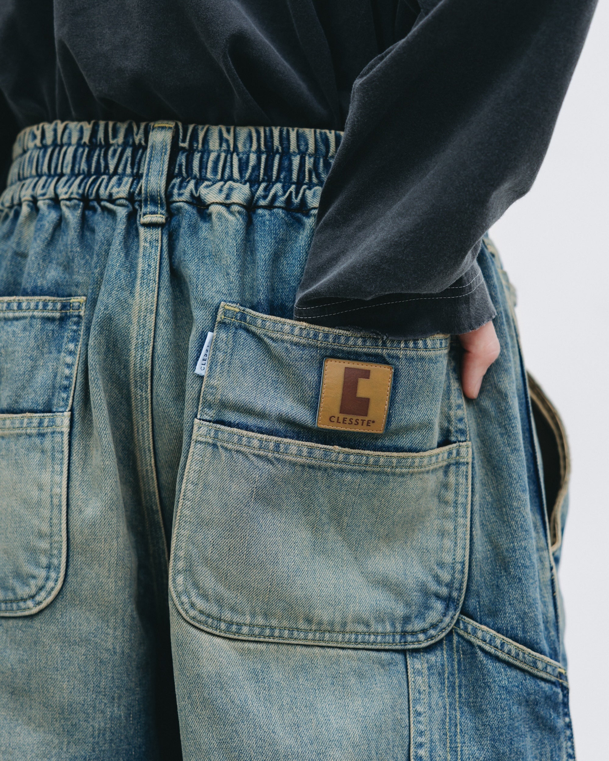 【11.5 WED 20:00- IN STOCK】VINTAGE DYED SELVEDGE DENIM WORKER PANTS (VINTAGE INDIGO)