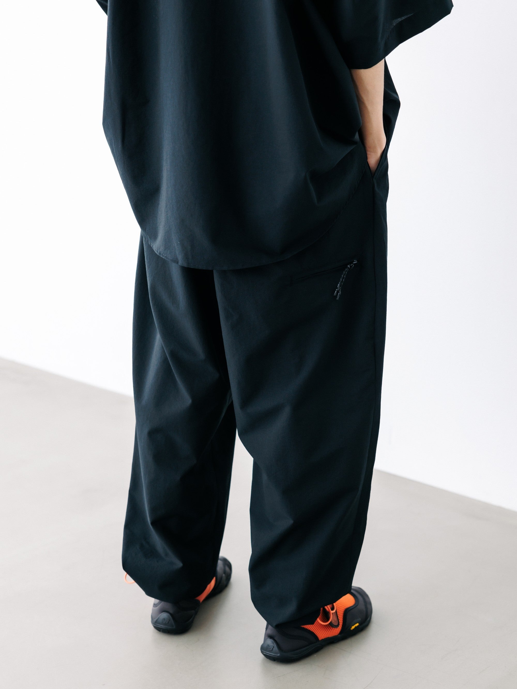 【8.22 SAT 20:00- IN STOCK】“C”COOLDOTS® MINI RIPSTOP CITY UNIFORM WIDE TAPERED PANTS (BLACK×ORANGE)