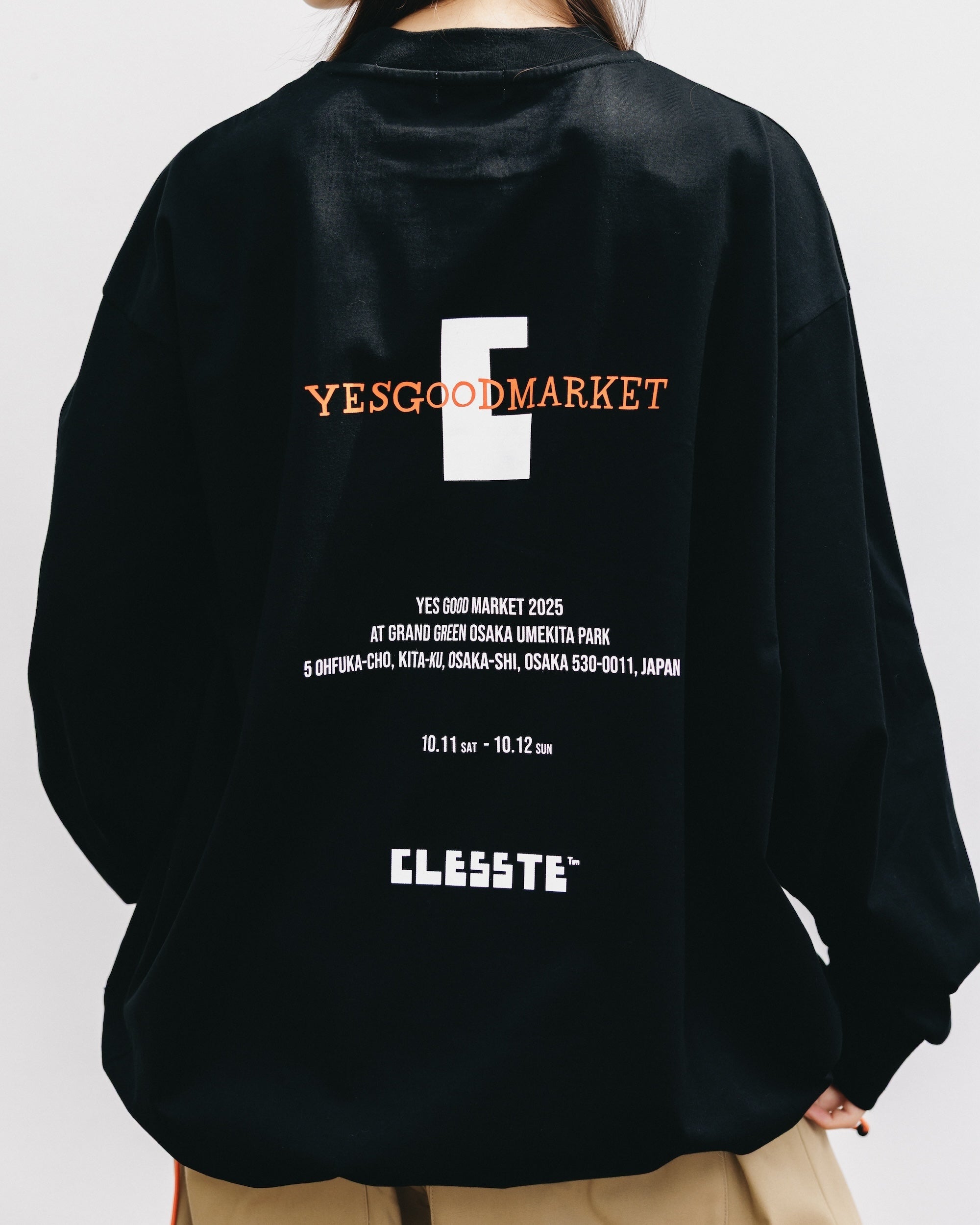 【10.15 WED 20:00- IN STOCK】"C×YGM"STAFF L/S T-SHIRT WITH DRAWSTRINGS (BLACK)